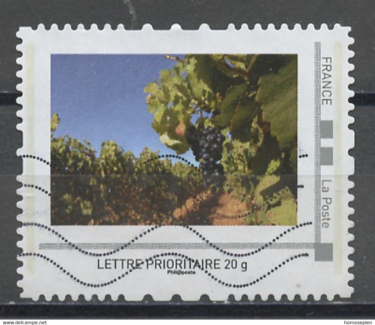 France - Frankreich Timbre Personnalisé 2008 Y&T N°IDT07-020 - Michel N°BS(?) (o) - Vignoble - Usati