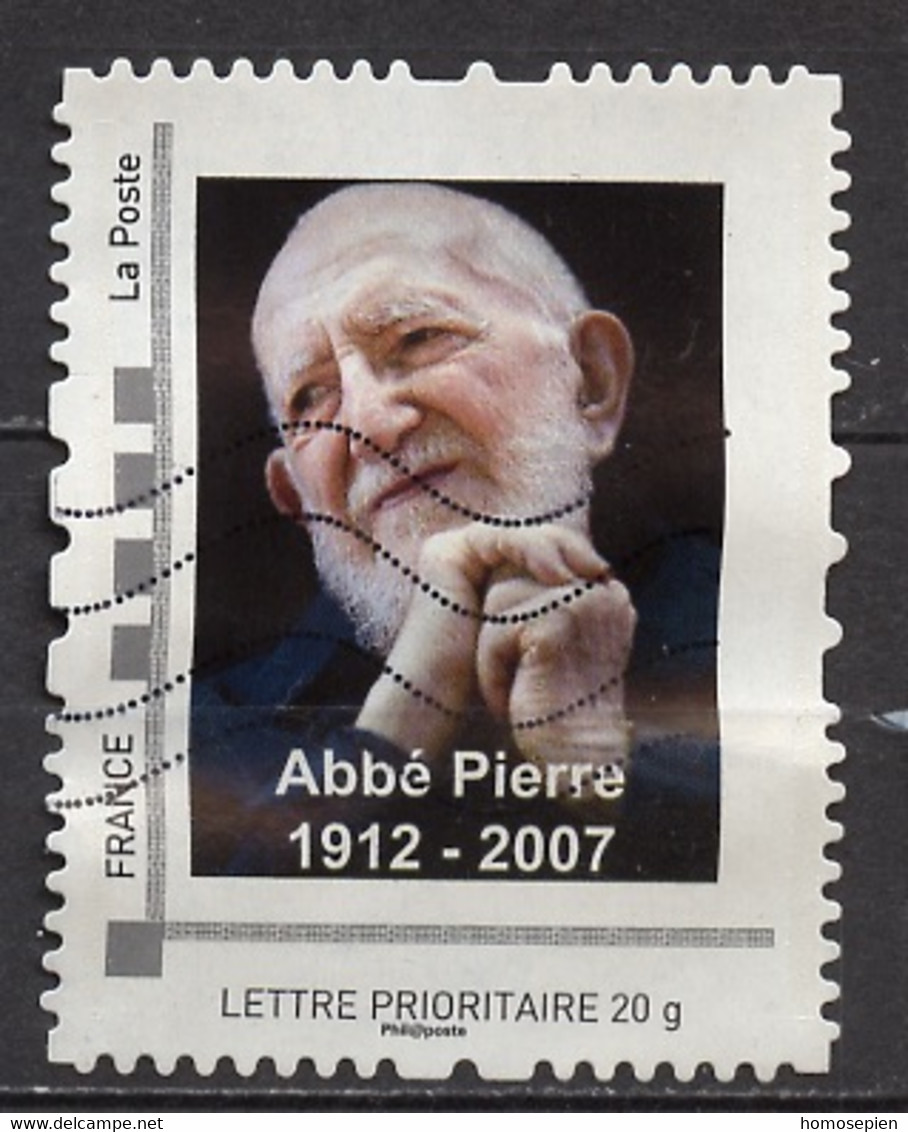 France - Frankreich Timbre Personnalisé 2008 Y&T N°IDT13-004 - Michel N°BS(?) (o) - Abbé Pierre - Gebraucht