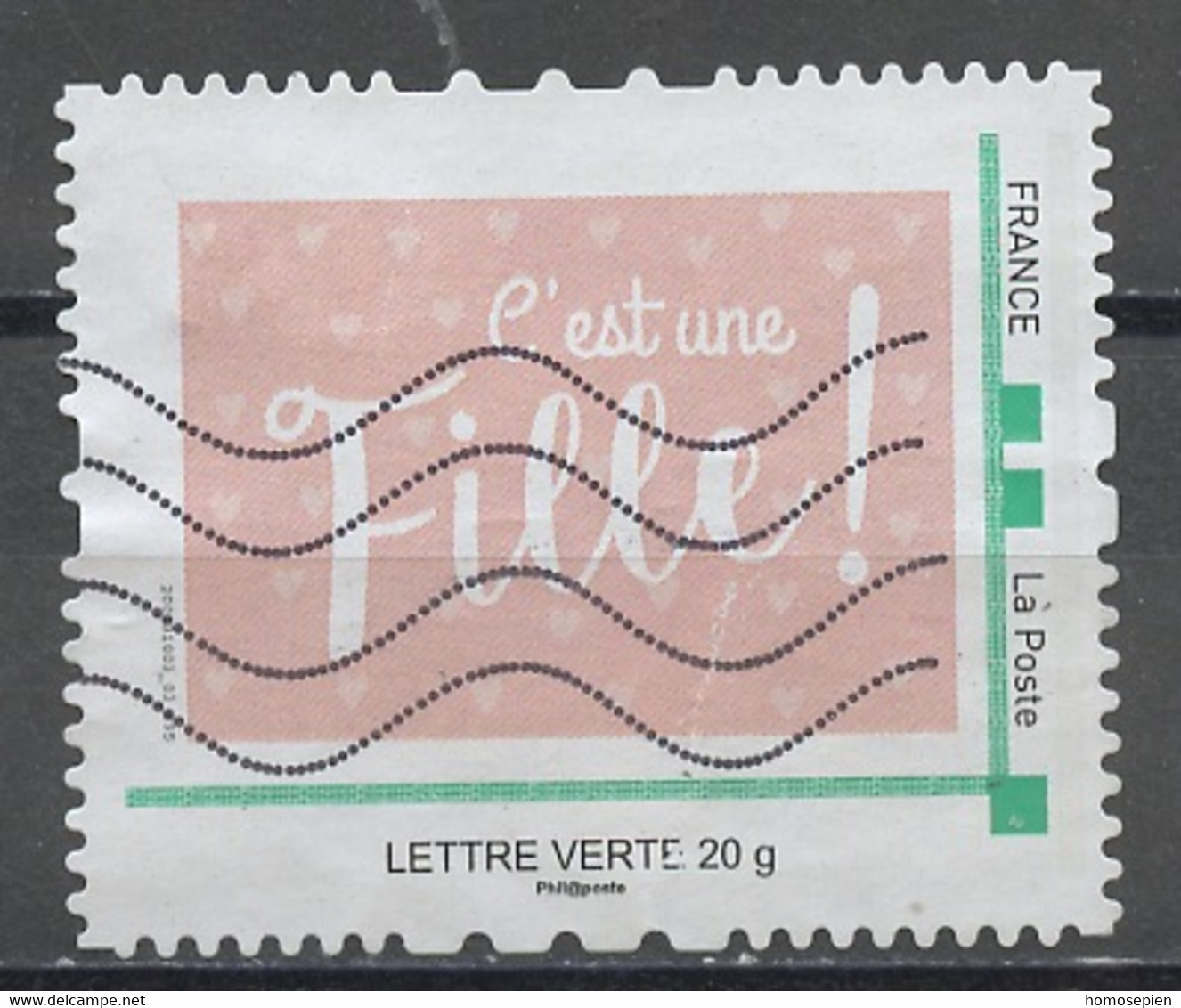 France - Frankreich Timbre Personnalisé 2010 Y&T N°IDT67A-009- Michel N°BS(?) (o) - C'est Une Fille - Used Stamps