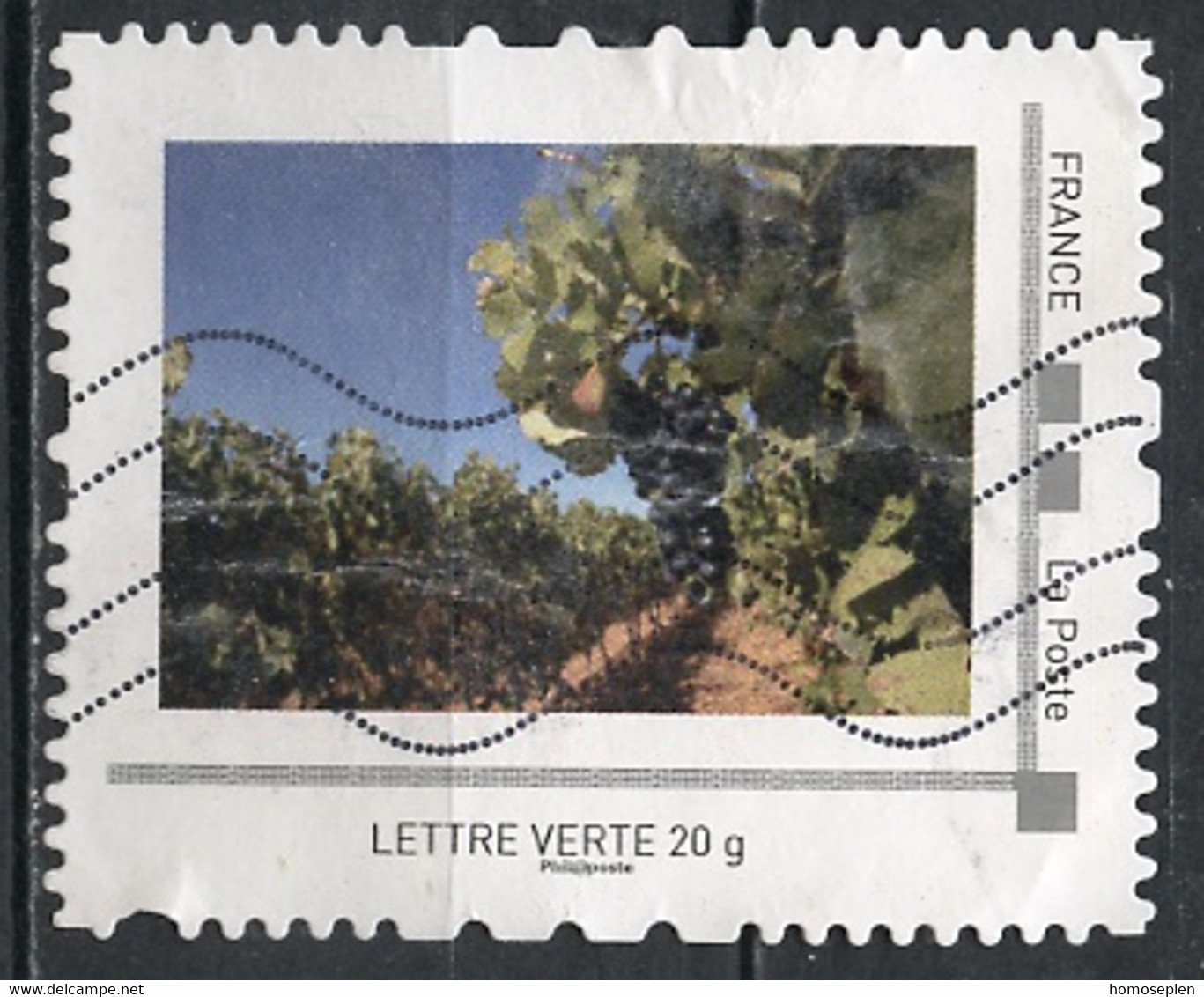 France - Frankreich Timbre Personnalisé 2010 Y&T N°IDT67Aa-004 - Michel N°BS(?) (o) -vignoble - Gebraucht