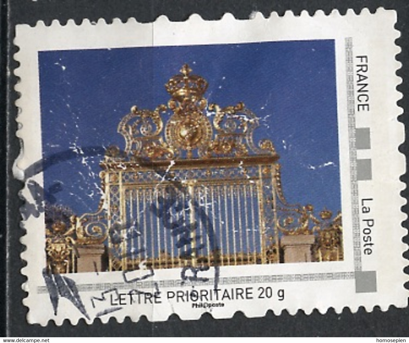 France - Frankreich Timbre Personnalisé 2007 Y&T N°MTAM01-008 - Michel N°BS(?) (o) - Grille Du Château De Versailles - Usados