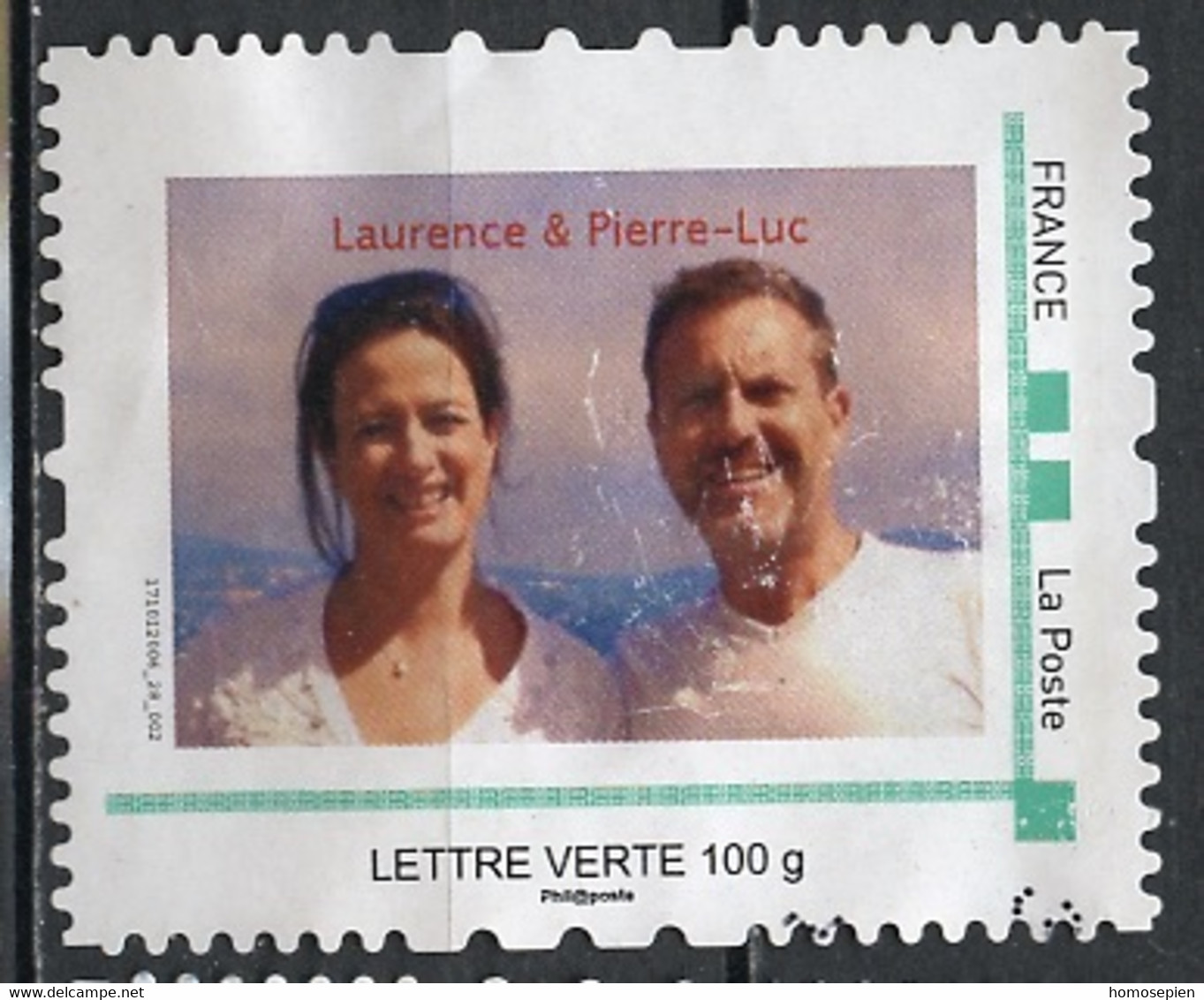 France - Frankreich Timbre Personnalisé 2010 Y&T N°MTAM67-001 - Michel N°BS(?) (o) - Laurence & Pierre Luc - Used Stamps