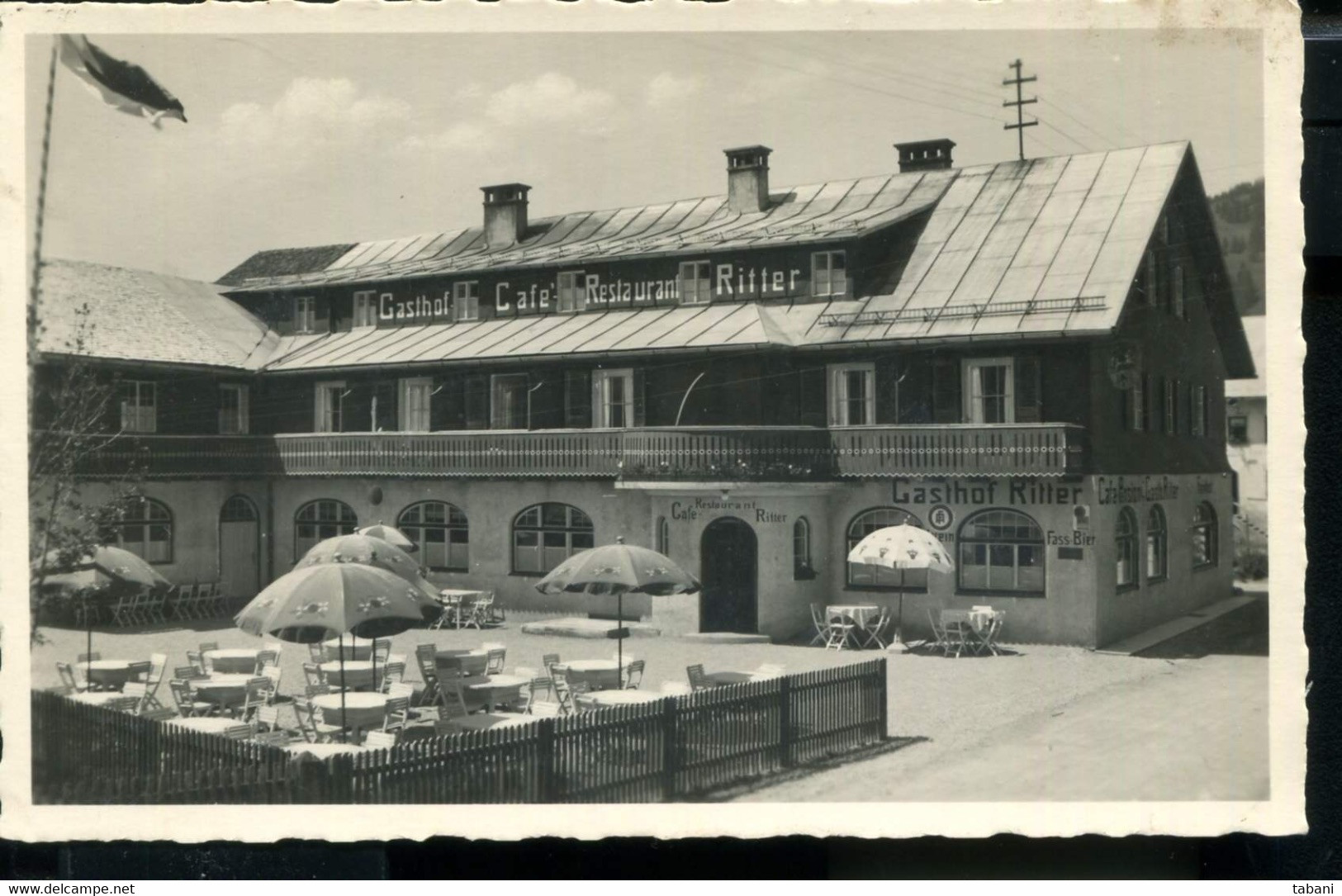 AUSTRIA 1938 TANNHEIM IN TIROL "GASTHOF CAFÉ RESTAURANT RITTER "OLD PHOTO POSTCARD - Tannheim