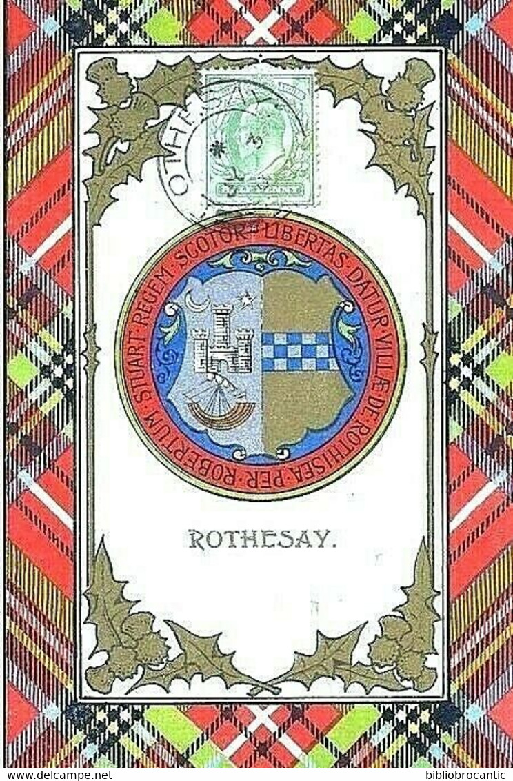 SCOTLAND - Chromolithography Postcard < ROTHESAY BADGE 1905 - Bute