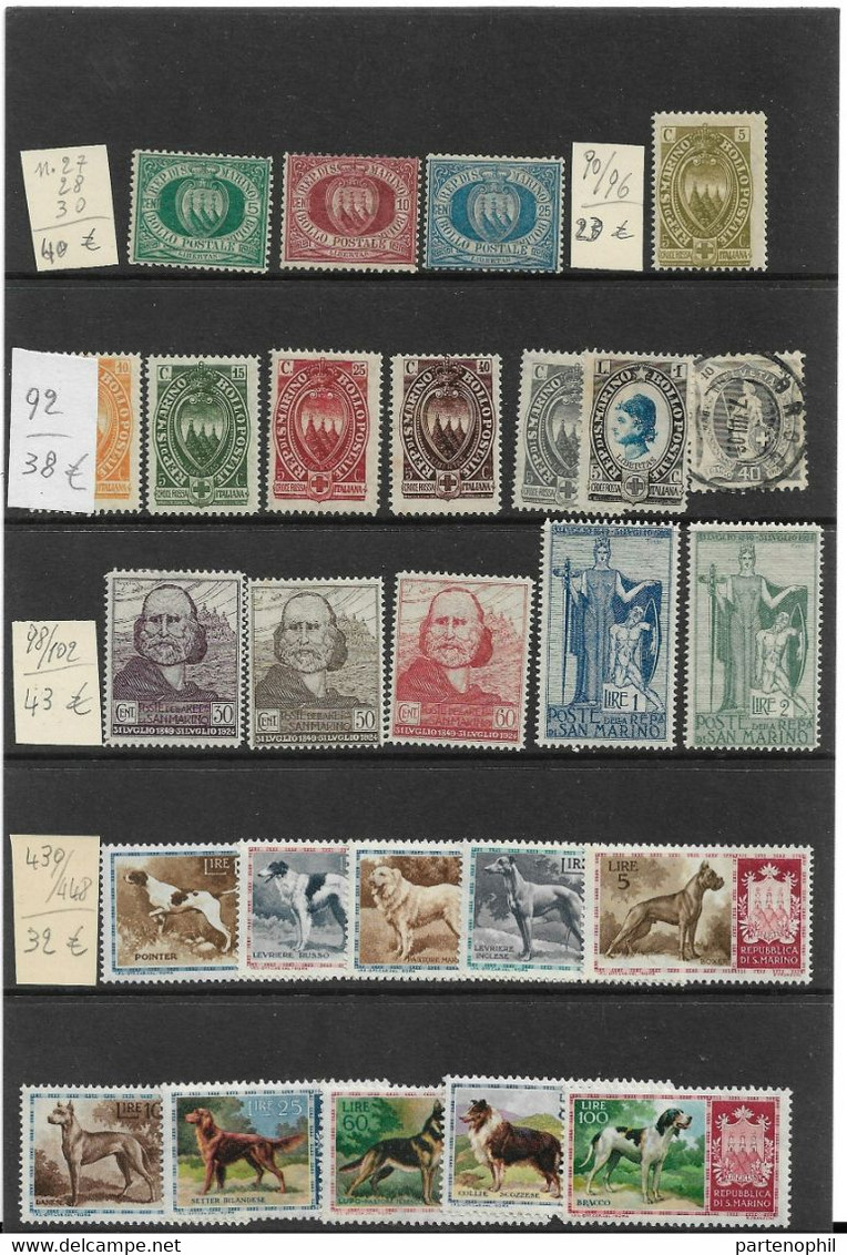 San Marino -  Lot MH - Collections, Lots & Series