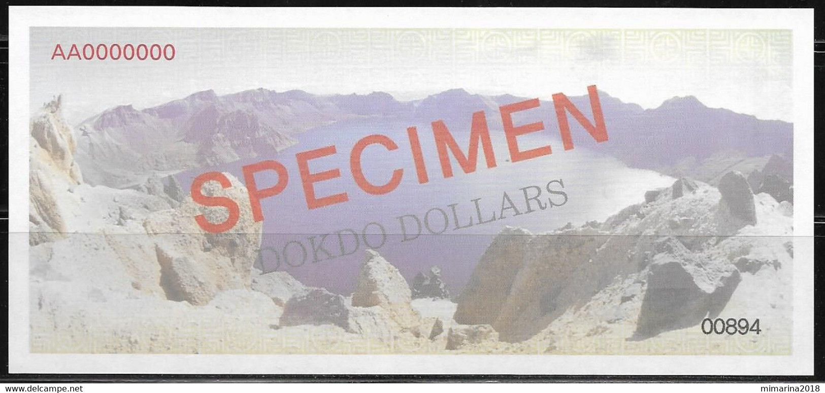 DOKDO ISLANDS  (SOUTH KOREA)  100 DOLLARS  UNC  2012  "SPECIMEN" - Korea, South