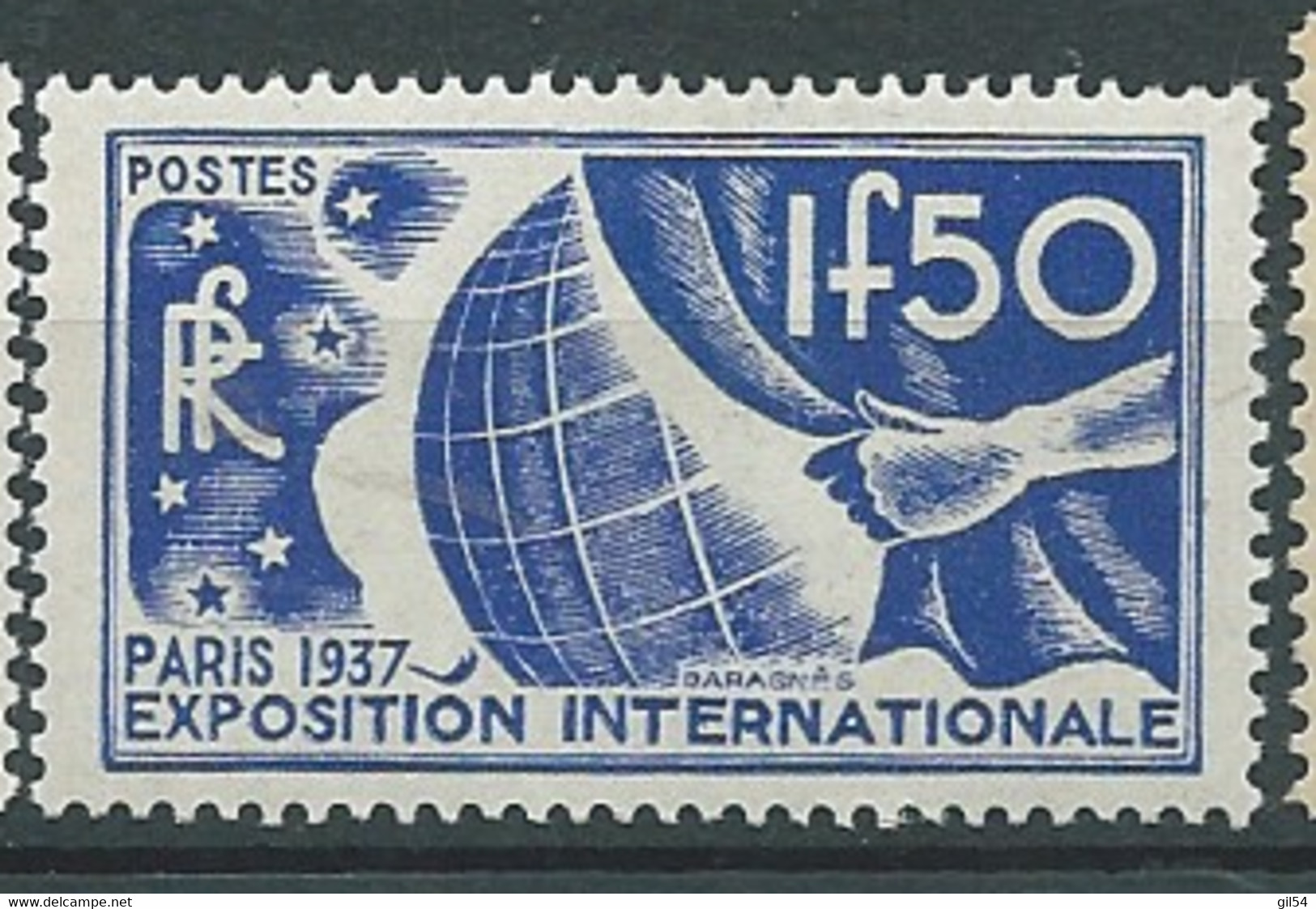France - Yvert N° 327 ** , 1 Valeur Neuve Sans Trace De Charnière, (cote Yvert = 80 Euros)  - Bip 6203 - Unused Stamps