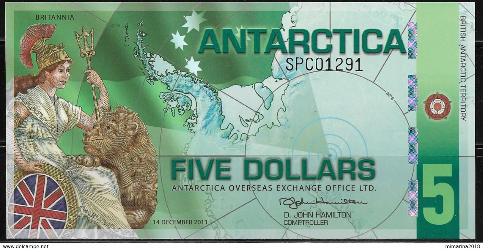 ANTARCTICA  5 DOLLARS  UNC  14-DEC-2011 - Otros – América