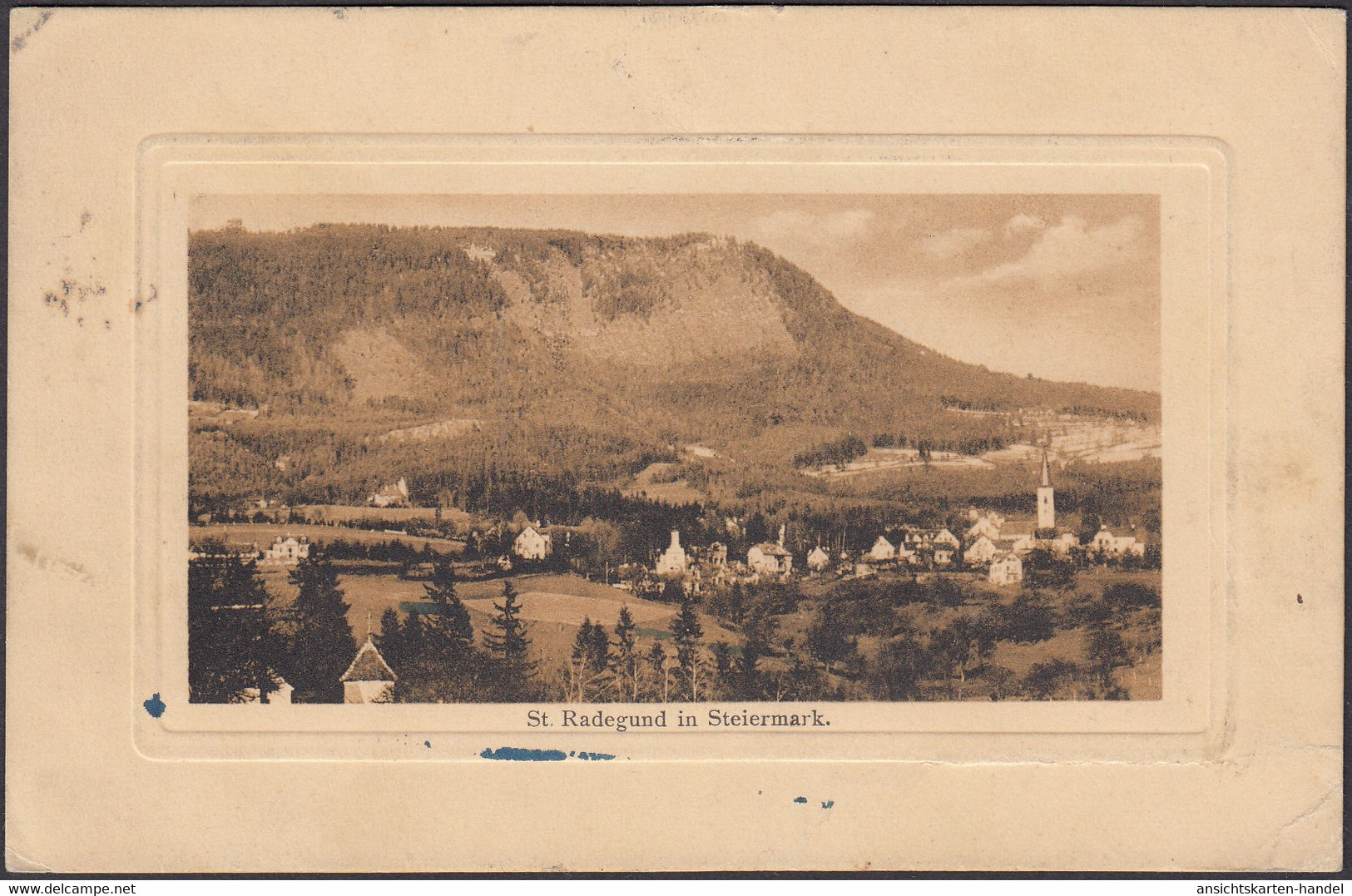 St. Radegund, Stadtansicht, Passepartout, Nicht Abgefordert, Zurück, Gelaufen 1911 - St. Radegund