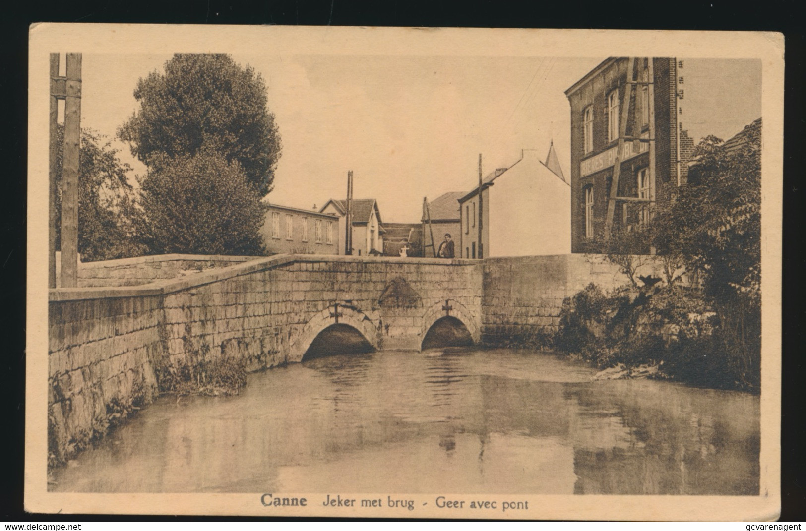 CANNE  JEKER MET BRUG  GEER AVEC PONT    2 SCANS - Riemst