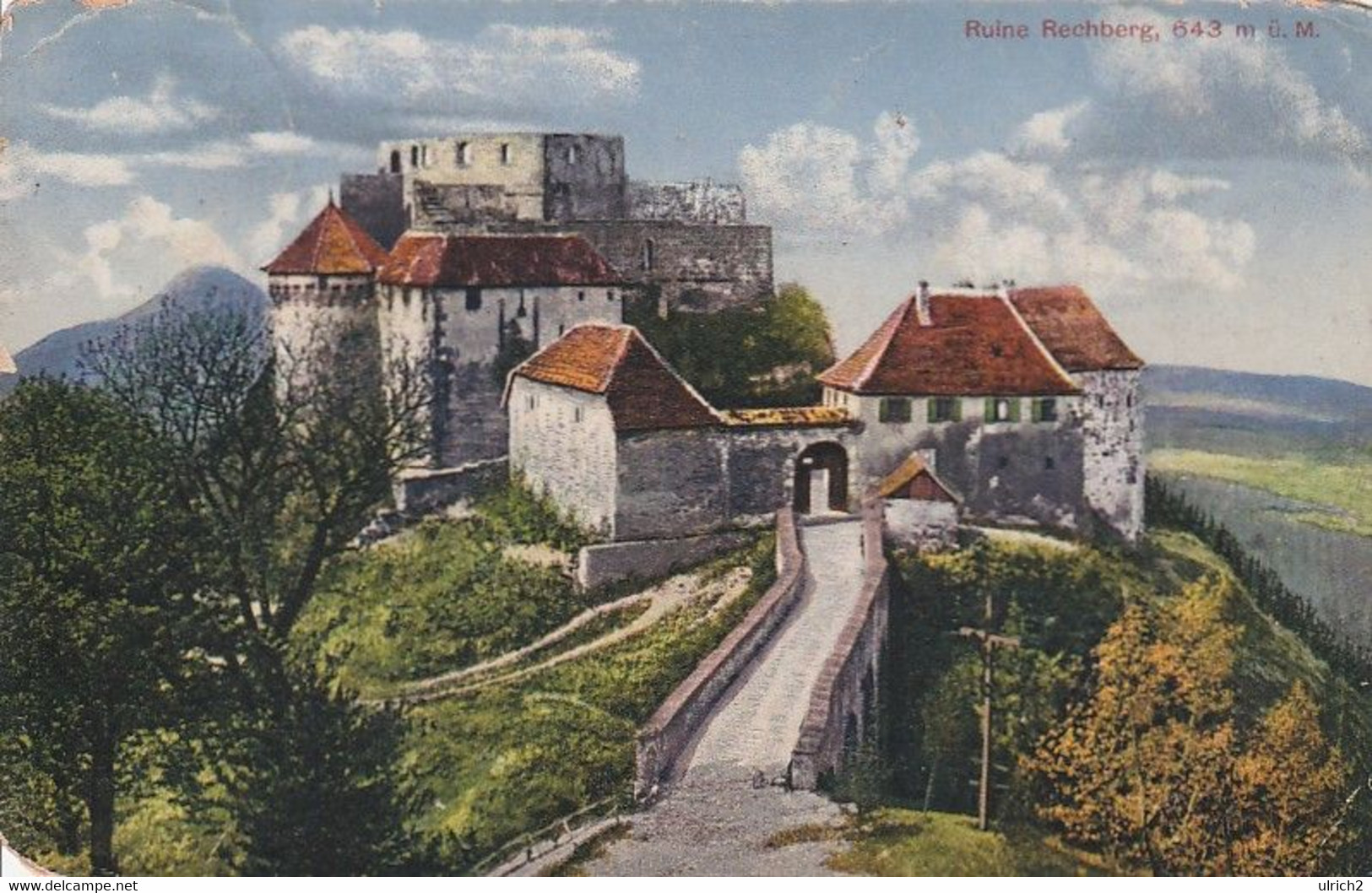 AK Ruine Rechberg - 1926 (59060) - Schwaebisch Gmünd
