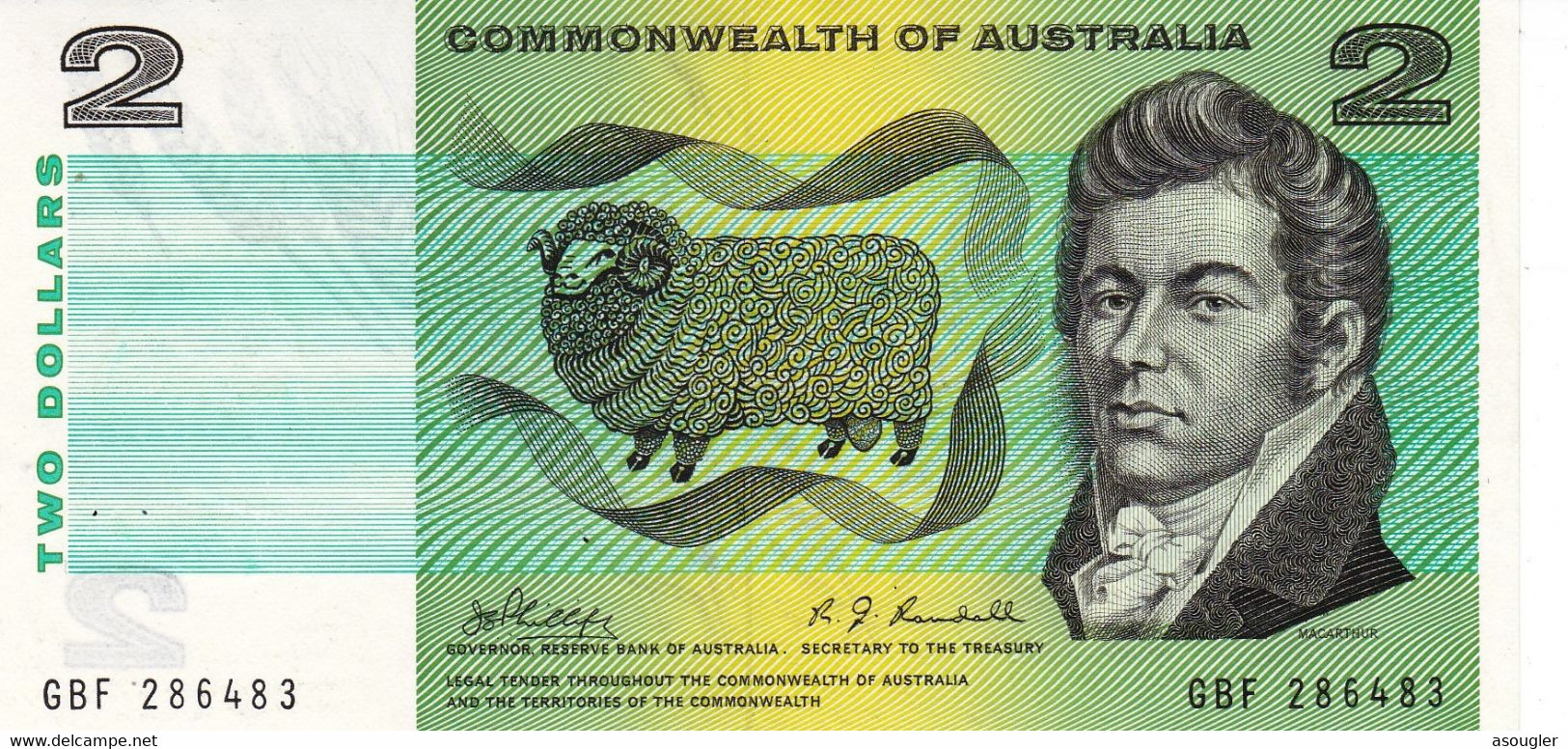 AUSTRALIA 2 DOLLARS ND 1968 UNC P-38c "free Shipping Via Registered Air Mail" - 1974-94 Australia Reserve Bank (Banknoten Aus Papier)