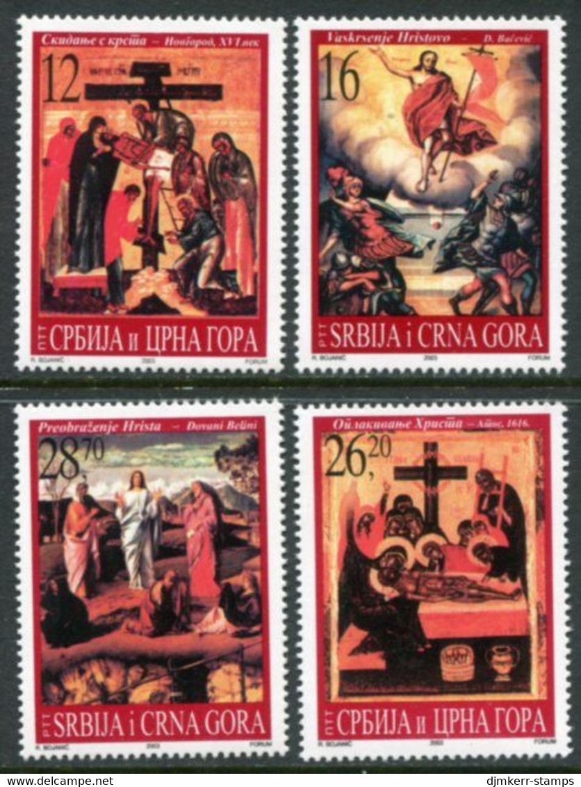 YUGOSLAVIA (Serbia & Montenegro) 2003 Easter MNH / **.  Michel 3109-12 - Unused Stamps