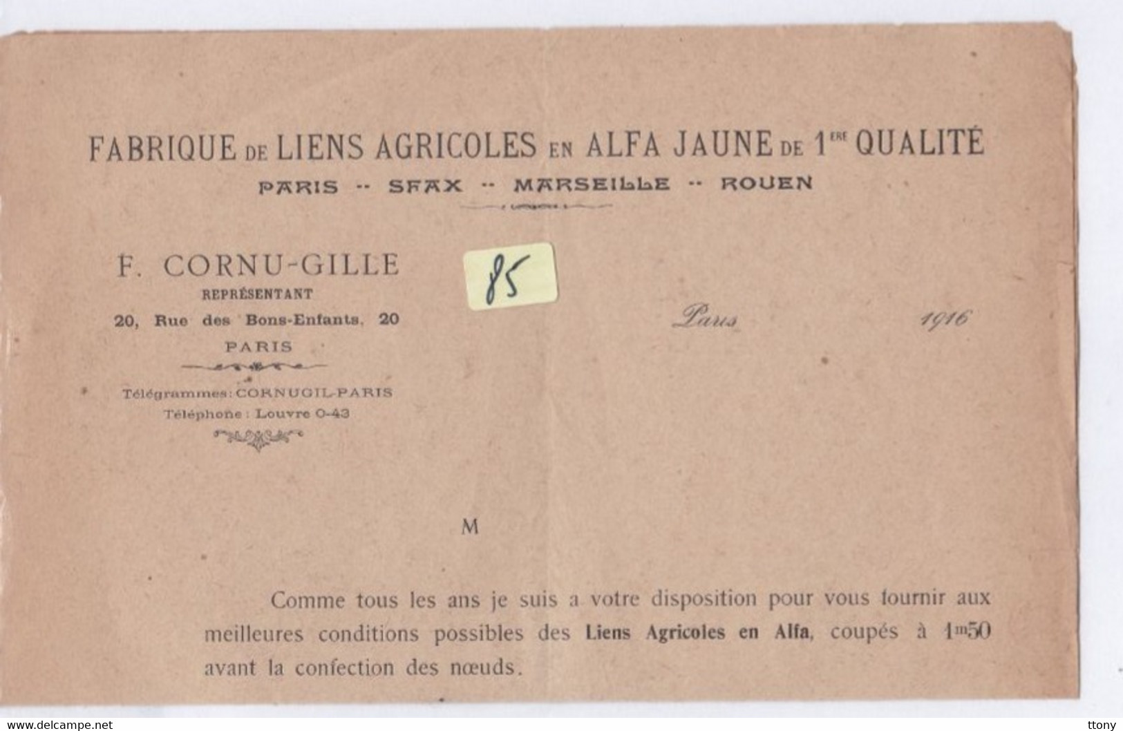 un lot de 55 factures toutes différents   différents thèmes  de facture  et années