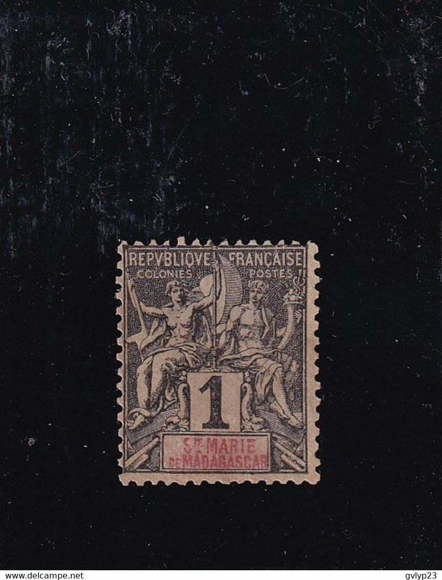 1C NOIR SUR AZURé/NEUF SANS GOMME/N° 1 YVERT ET TELLIER/1894 - Unused Stamps