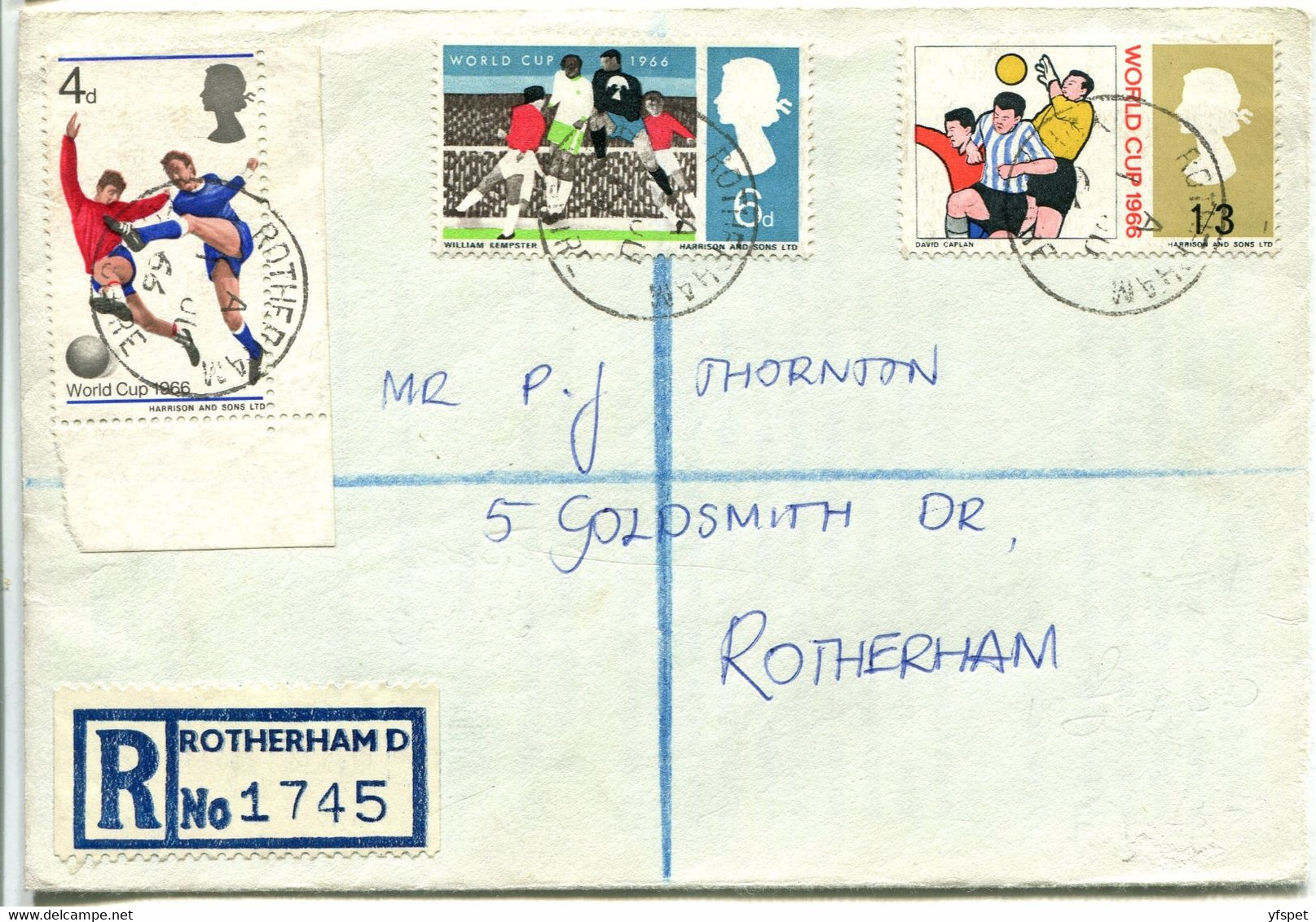 Circulated  Cover Soccer World Cup, 1966 - 1966 – England