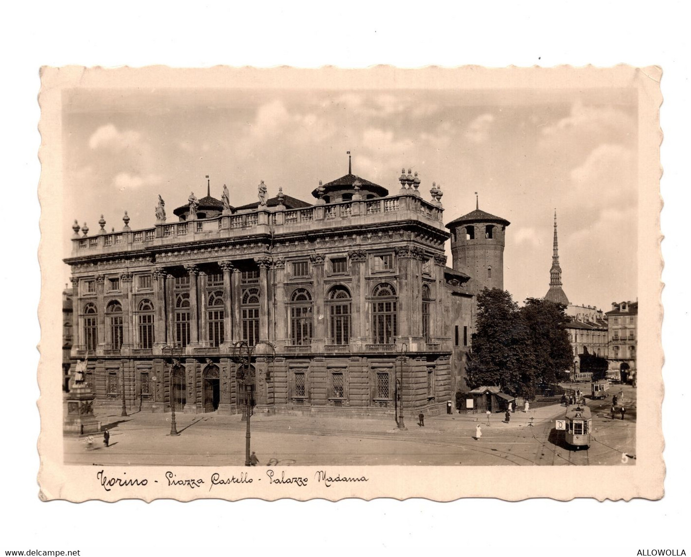 15179" TORINO-PIAZZA CASTELLO-PALAZZO MADAMA " ANIMATA-TRAMWAY-VERA FOTO-CART. SPED 1936. - Palazzo Madama