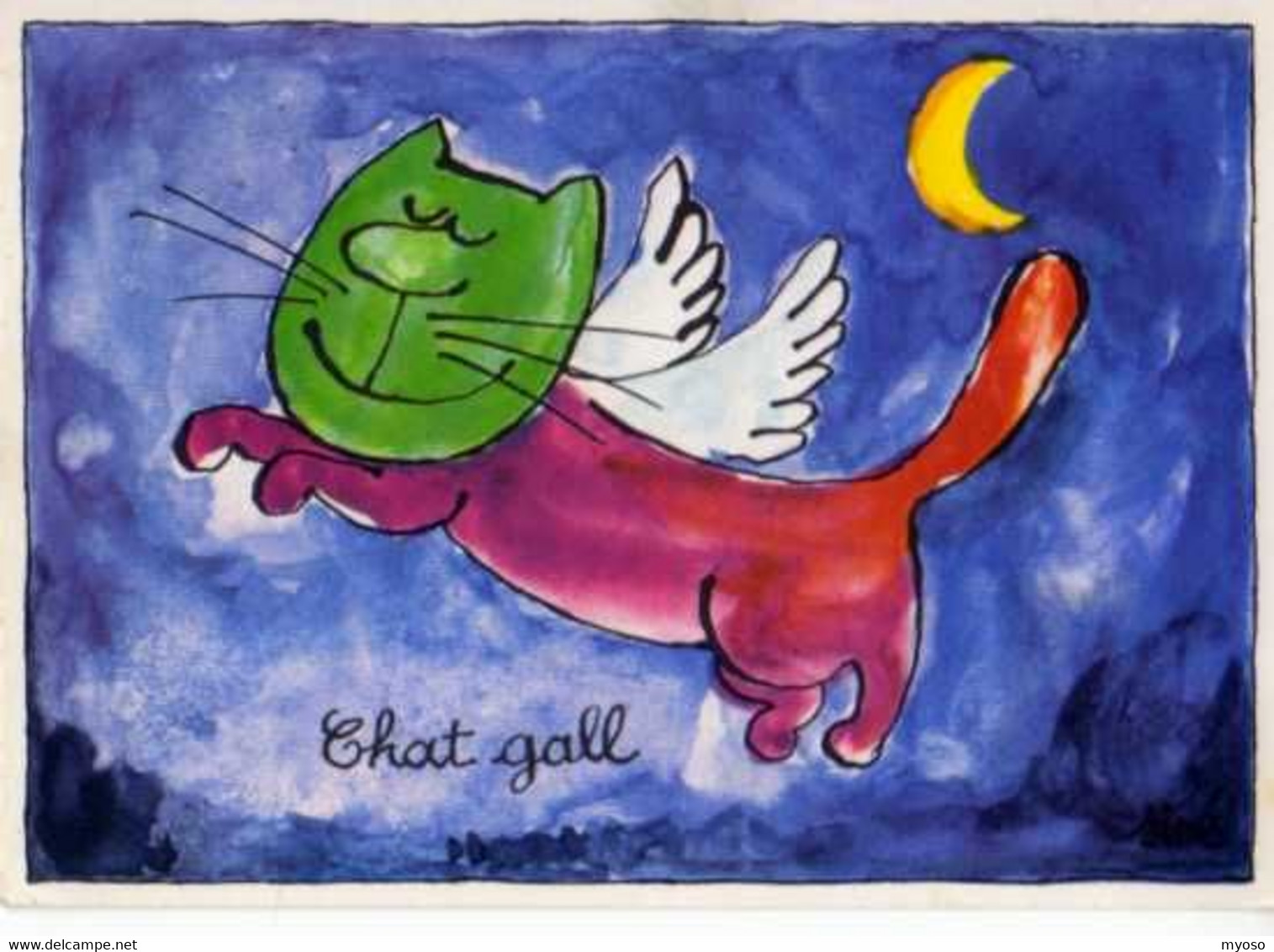 SINE Chat Gall, Chat Avec Ailes, Lune - Sine