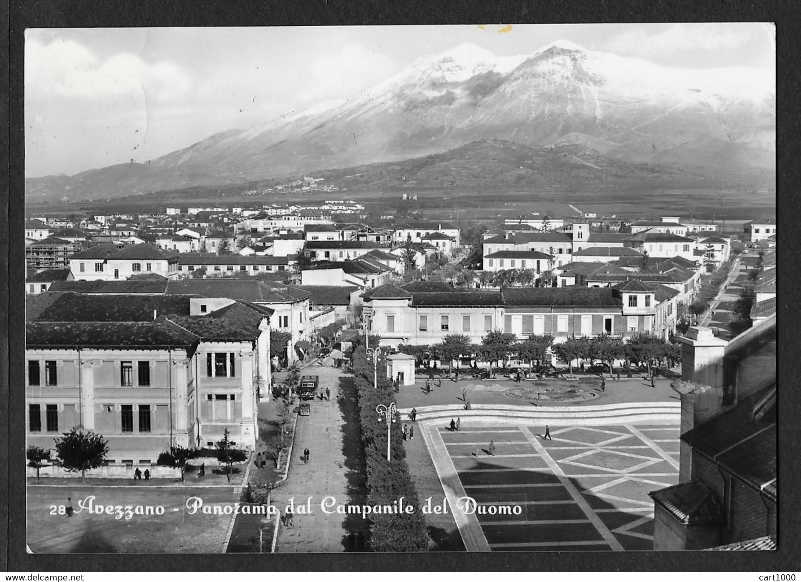 AVEZZANO PANORAMA DAL CAMPANILE DEL DUOMO VG. 1957 L'AQUILA N°D295 - Avezzano