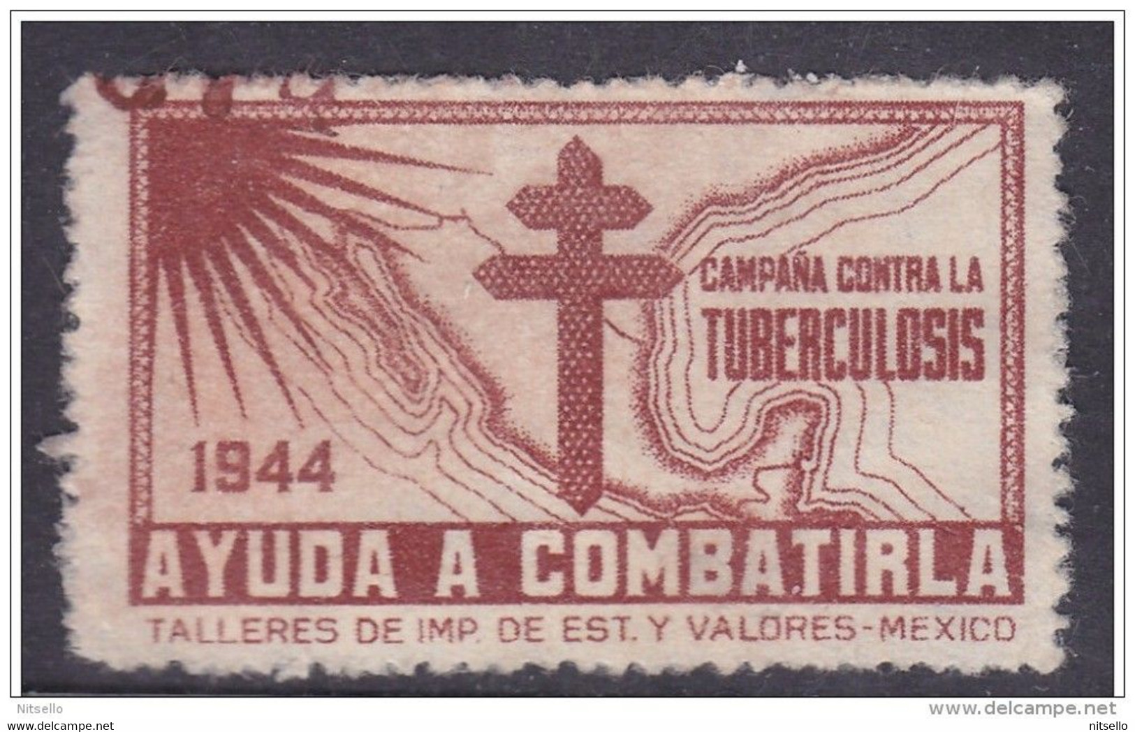 LOTE 2229 ///  (C128) VIÑETA CAMPAÑA CONTRA LA TUBERCULOSIS 1944 - Nationalistische Uitgaves