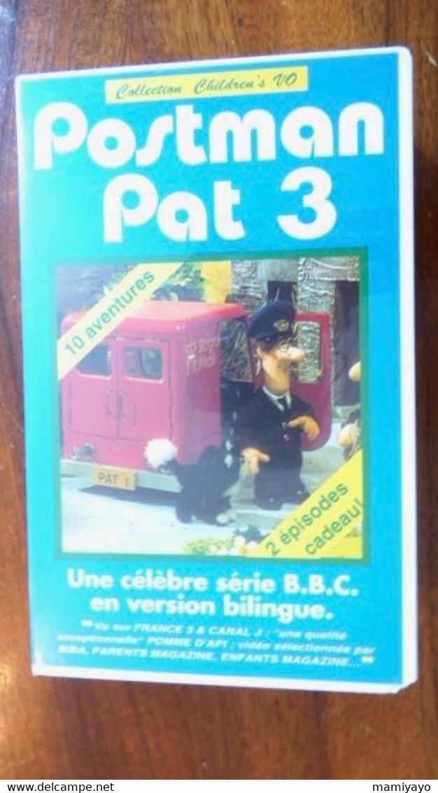 POSTMAN PAT 3 - VHS  SECAM De La Série D'animation De La B.B.C.,10 Aventures- 50 MN-Coll. Children's VO -1994. - Kinder & Familie