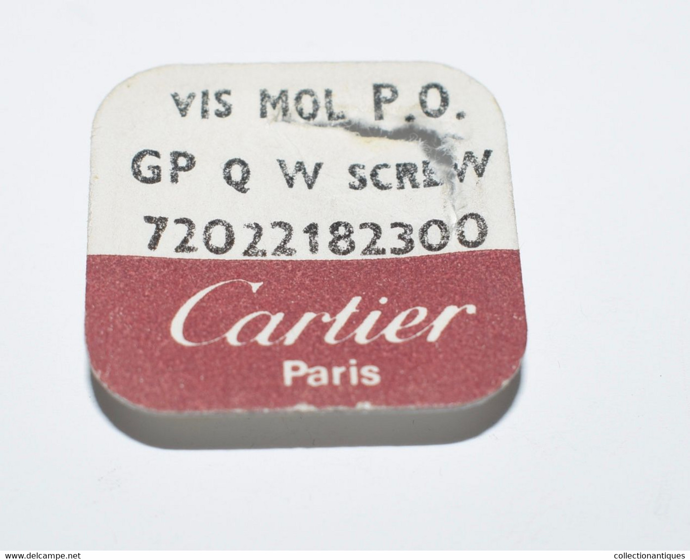 Cartier 4 Vis Mol Plaqué Or - GP Q W Screw 72022182300 - Supplies And Equipment