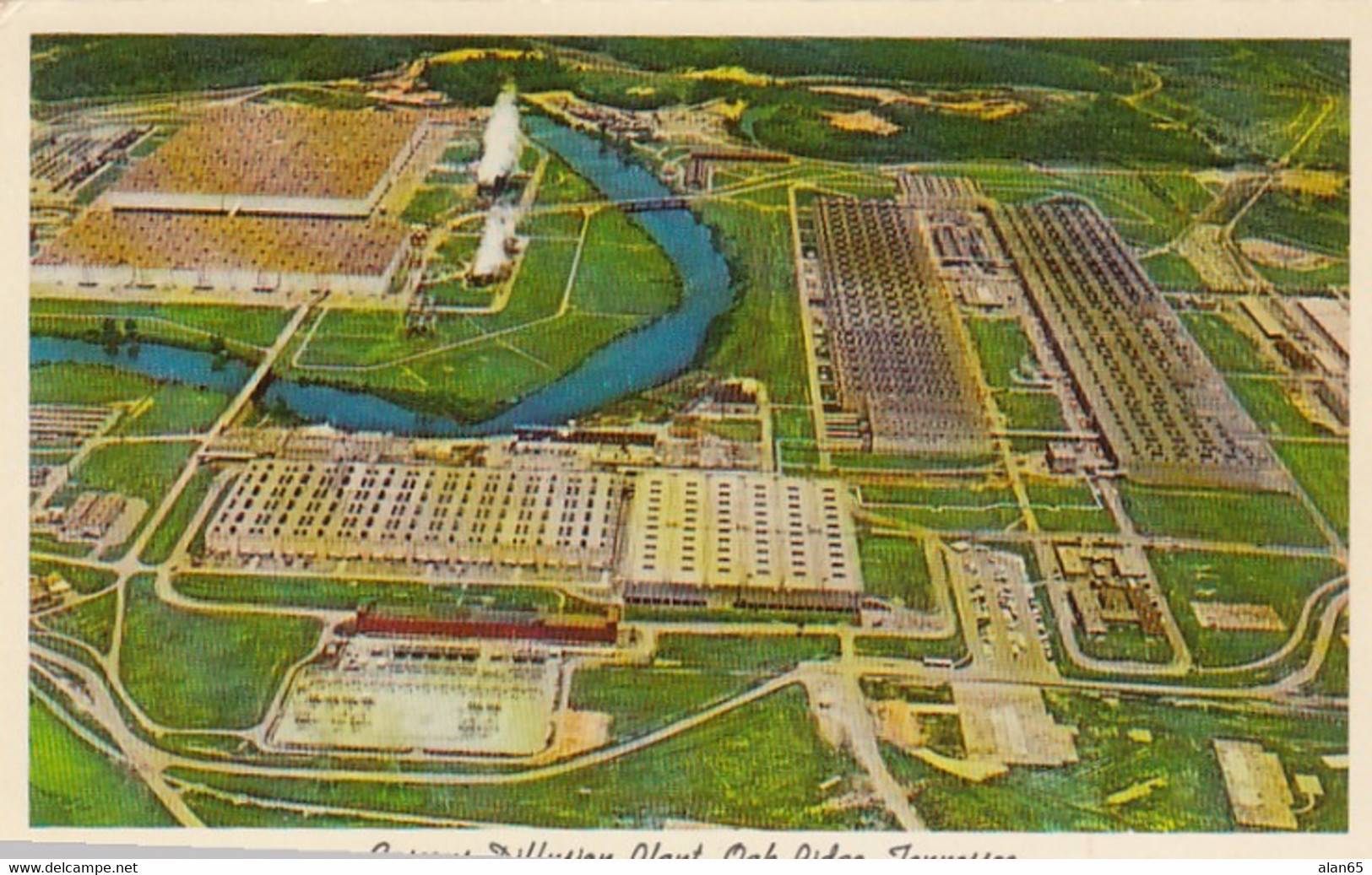 Oak Ridge Tennessee, Gaseous Diffusion Nuclear Plant, Uranium-235 Generationg Facility, C1960s Vintage Postcard - Oak Ridge