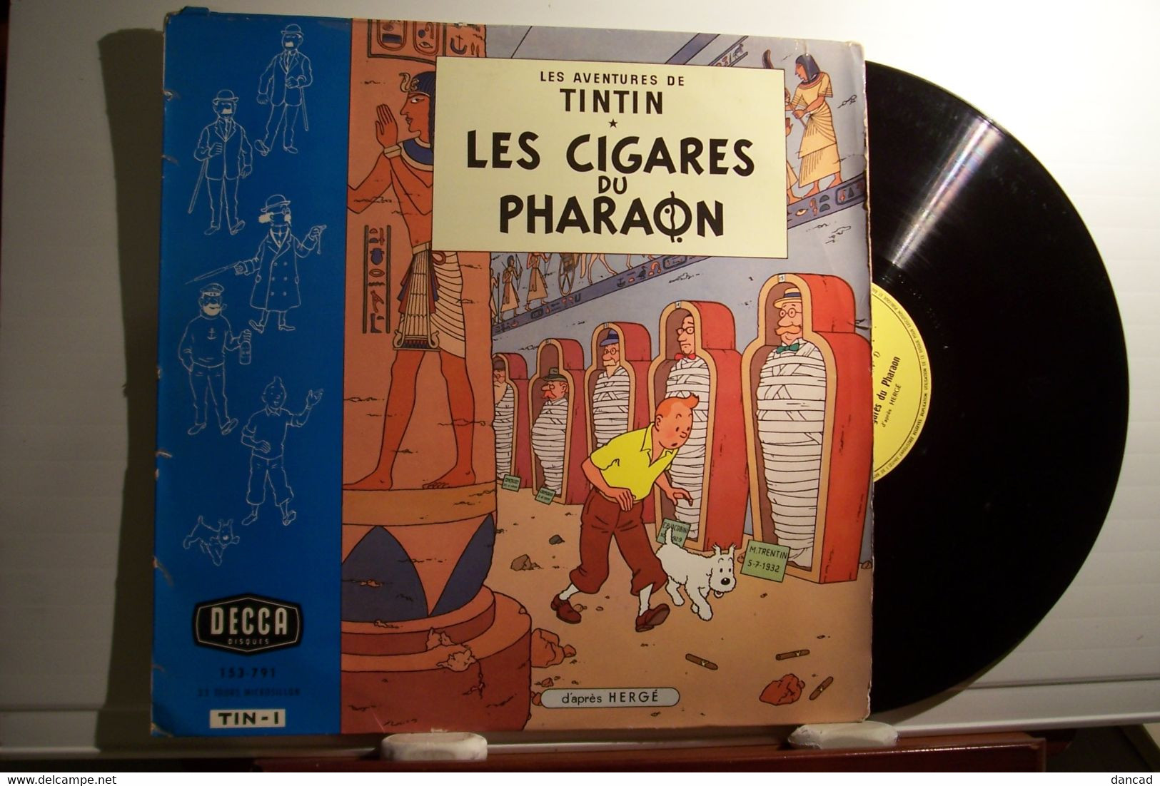 TINTIN  -  LES CIGARES DU PHARAON   - 33 Tours -  ( En L'état ) - ( Pas De Reflet Sur L'original ) - Bambini