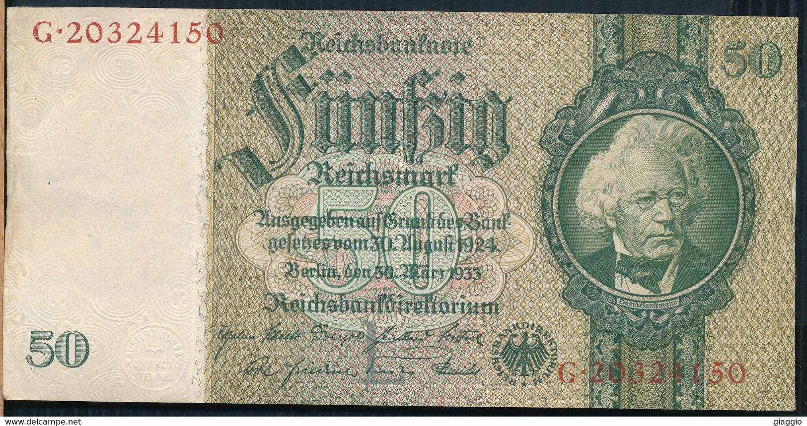 °°° GERMANY - 50 REICHSBANKNOTE 1933 °°° - 50 Reichsmark