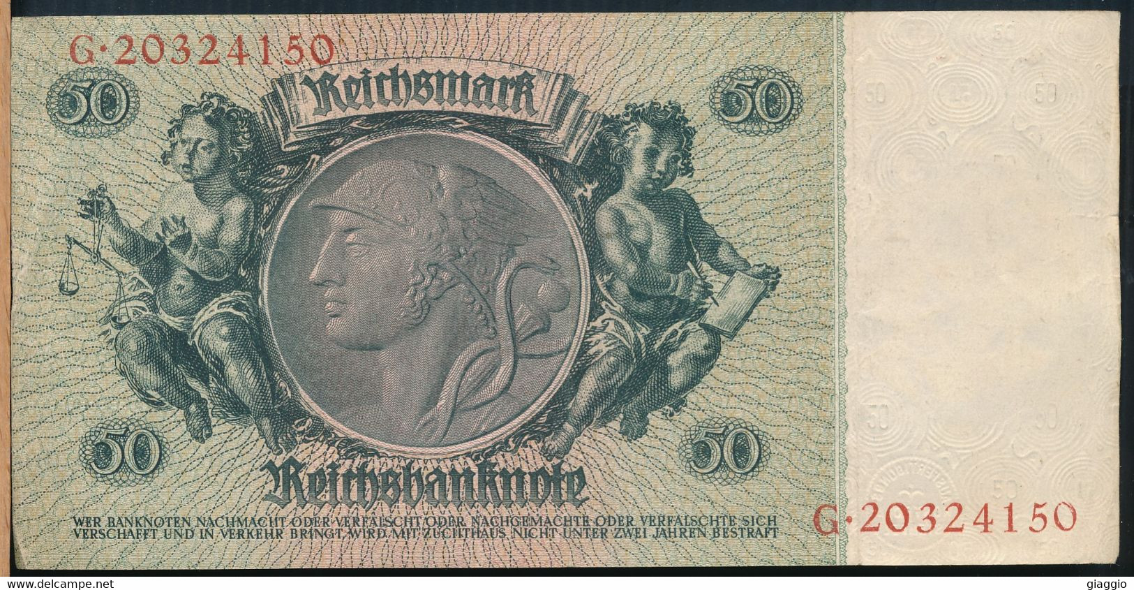 °°° GERMANY - 50 REICHSBANKNOTE 1933 °°° - 50 Reichsmark