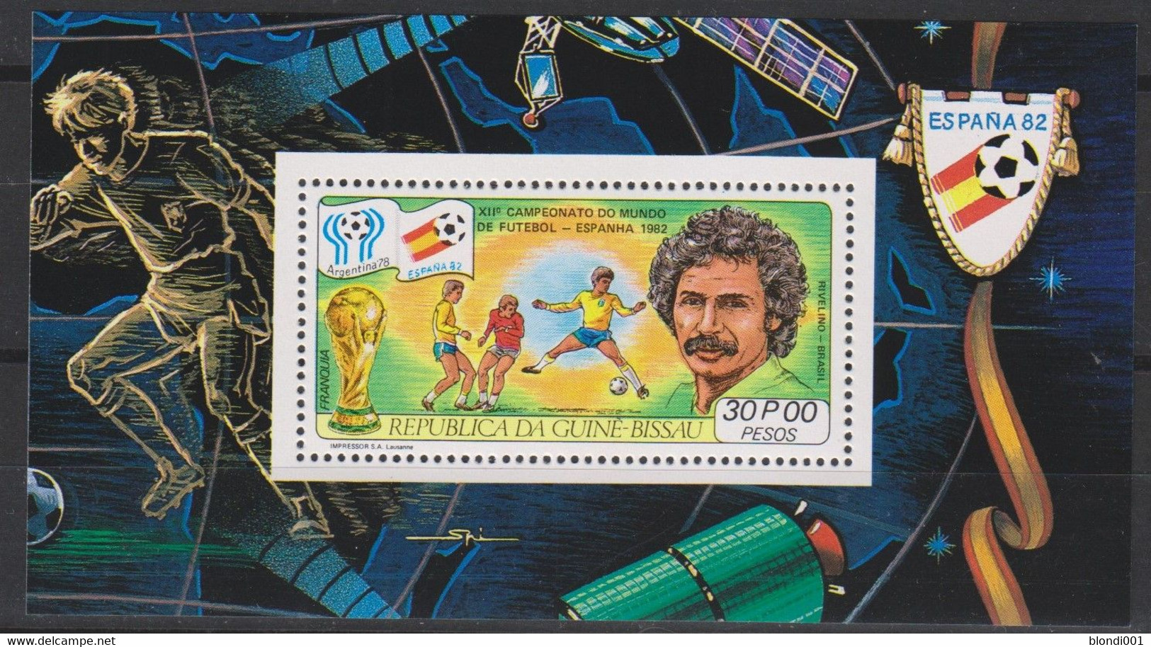 SPACE - Soccer World Cup 1982 - GUINEA BISSAU - S/S MNH - Collections