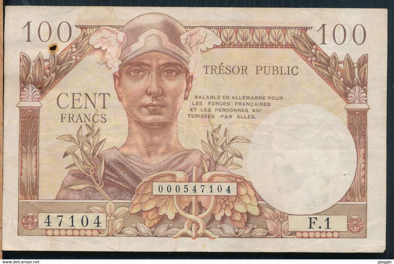 °°° FRANCE - 100 TRESOR PUBLIC °°° - 1955-1963 Staatskasse (Trésor Public)