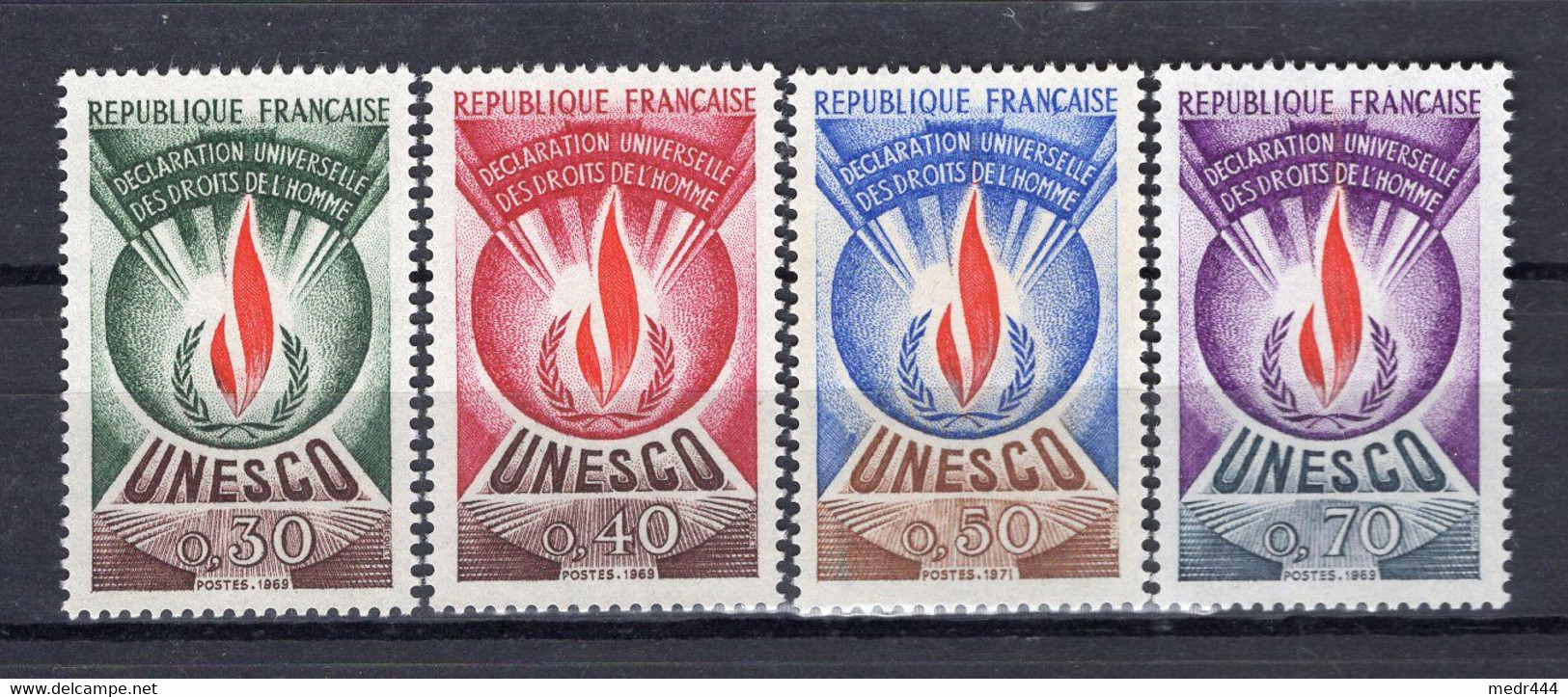France 1969 - UNESCO - Stamps 4v - Complete Set - MNH** -  Superb*** - Collections