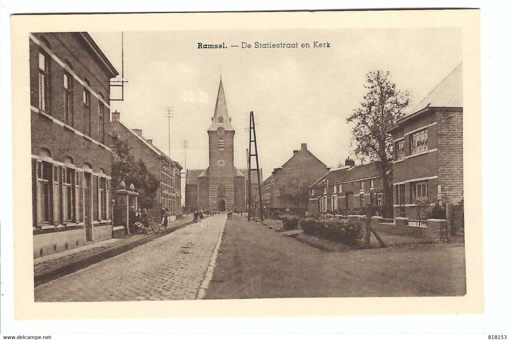 Ramsel. - Statiestraat En Kerk - Herselt