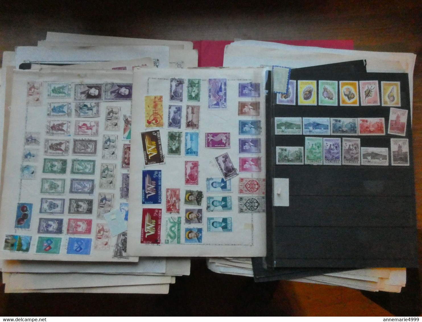 Gros Lot De Feuilles D'album Des Colonies Françaises Voir Scans - Collections