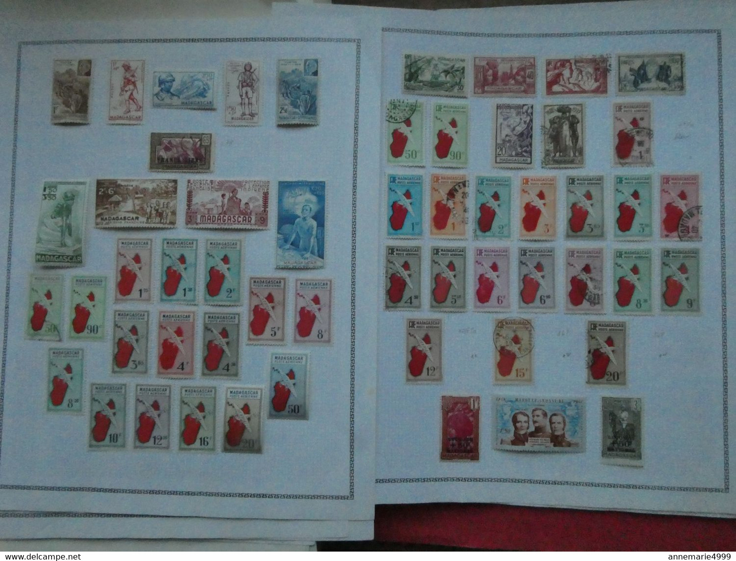 Gros Lot De Feuilles D'album Des Colonies Françaises Voir Scans - Collections