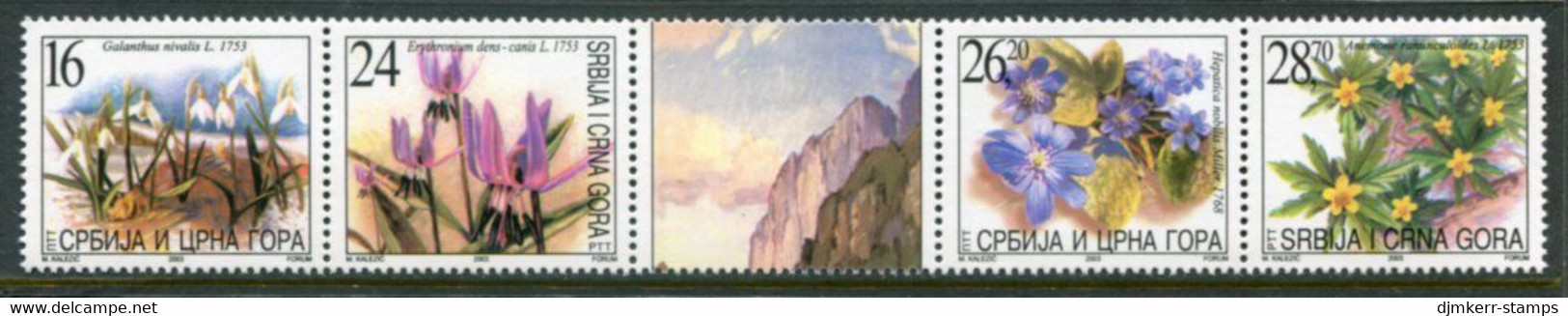 YUGOSLAVIA (Serbia & Montenegro) 2003 Flowers: Harbingers Of Spring MNH / **.  Michel 3116-19 - Unused Stamps