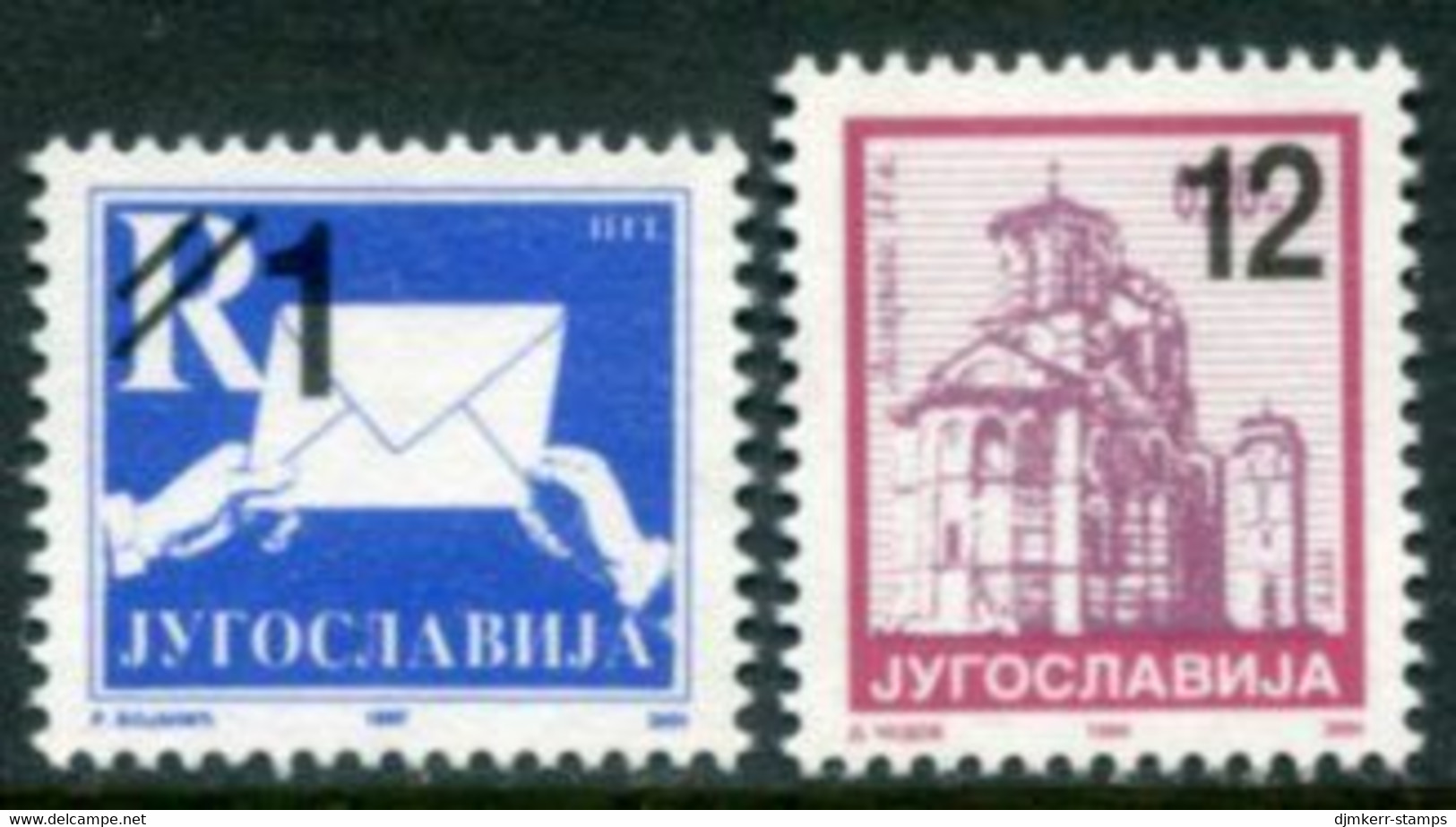 YUGOSLAVIA (Serbia & Montenegro) 2003 Surcharges 1 And 12 ND MNH / **  Michel 3131-32 - Ungebraucht