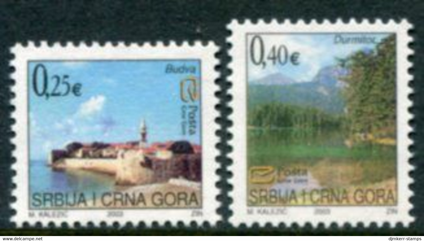 YUGOSLAVIA (Serbia & Montenegro) 2003 Tourism Definitive MNH / **  Michel 3143-44 - Unused Stamps