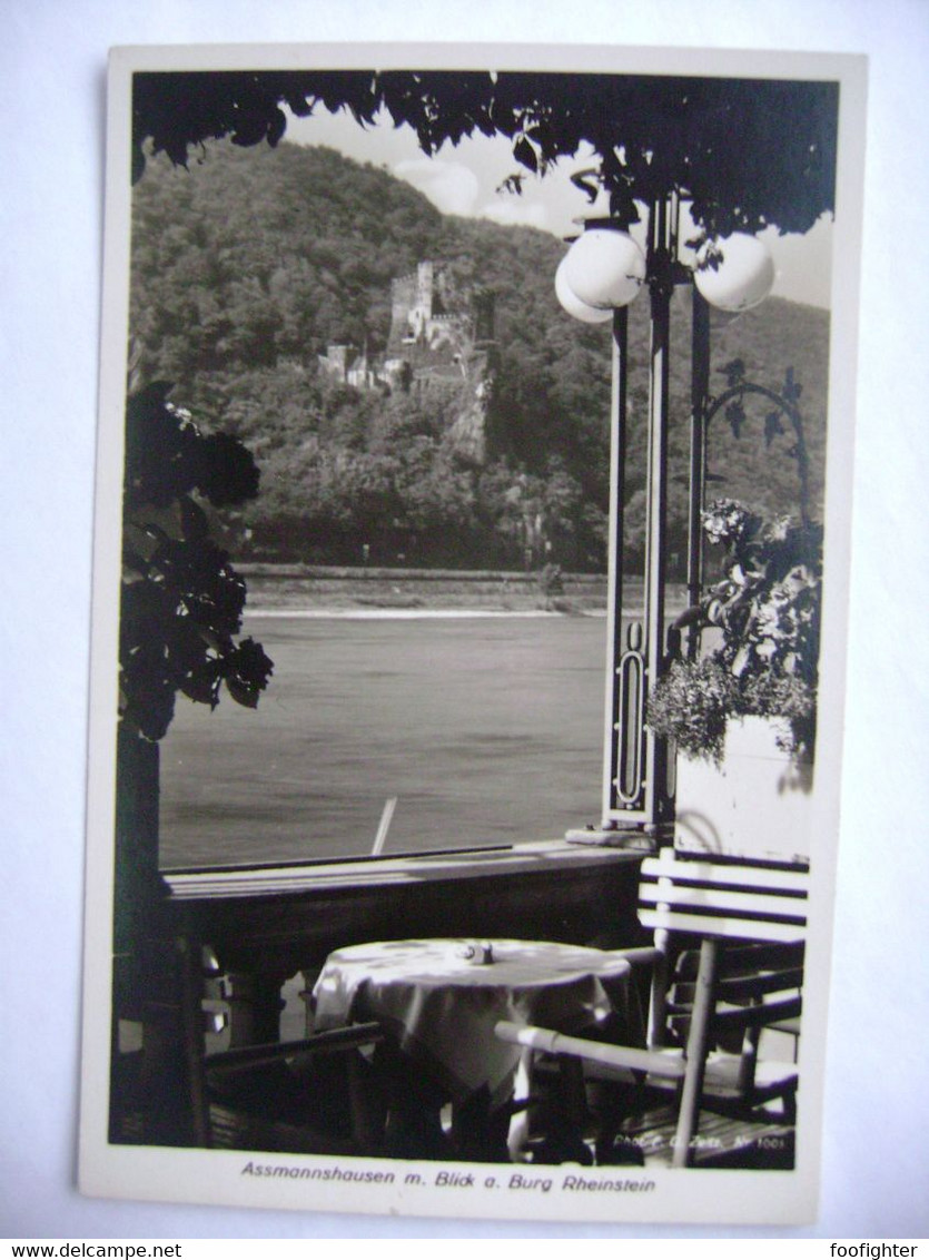 ASSMANNSHAUSEN - Mit Blick Auf Burg Rheinstein, Photo F. G. Zeitz (aus Einem Restaurant Fotografiert) - Rheingau