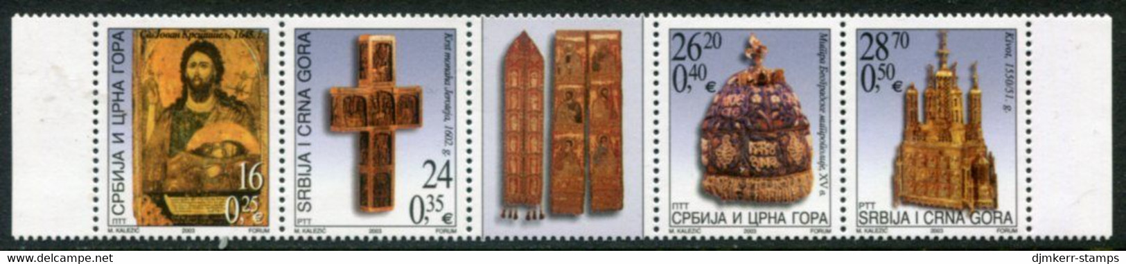 YUGOSLAVIA (Serbia & Montenegro) 2003 Exhibits From Orthodox Church Museum MNH / **  Michel 3159-62 - Unused Stamps