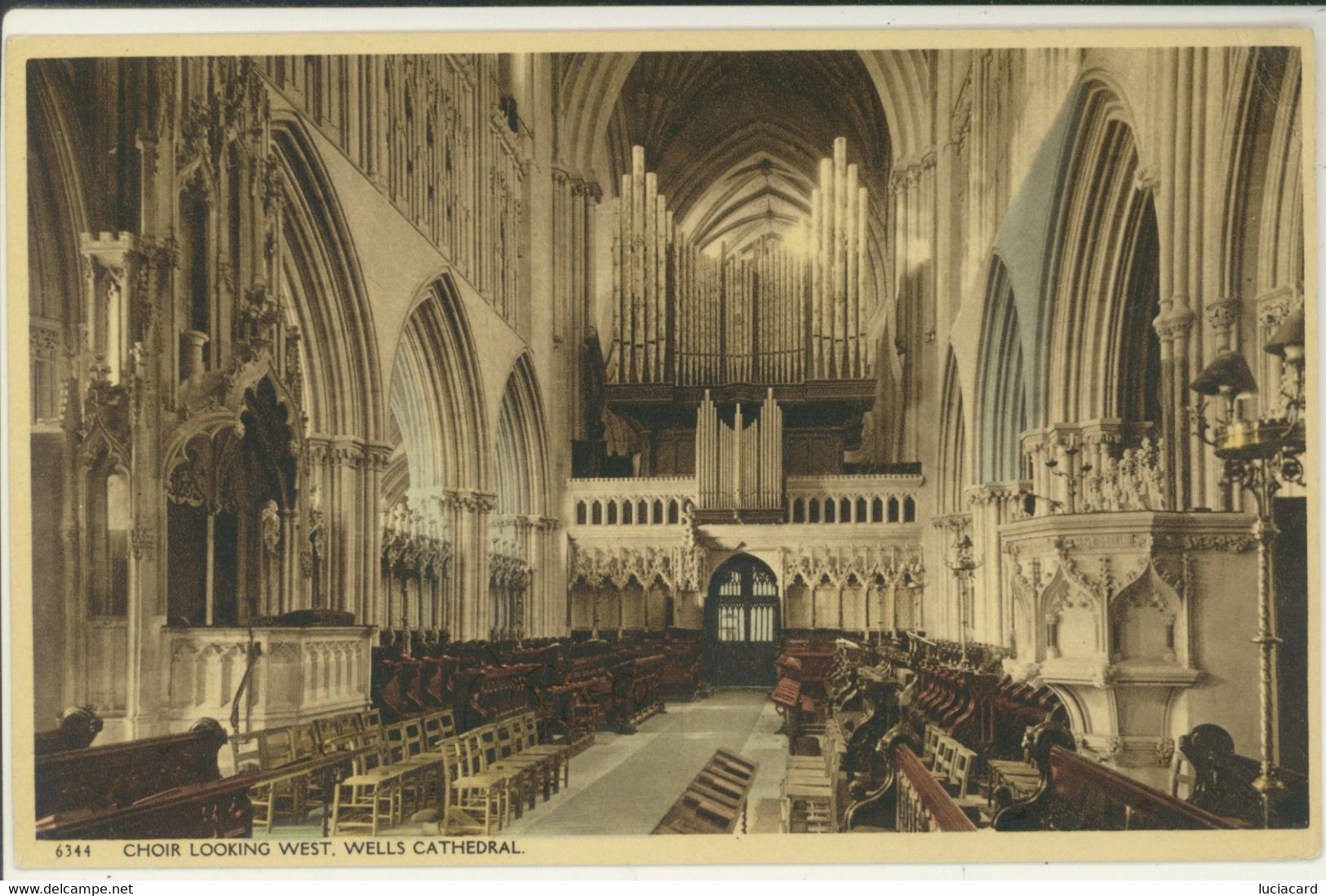 WELLS CATHEDRAL -CHOIR LOOKING WEST - Wells