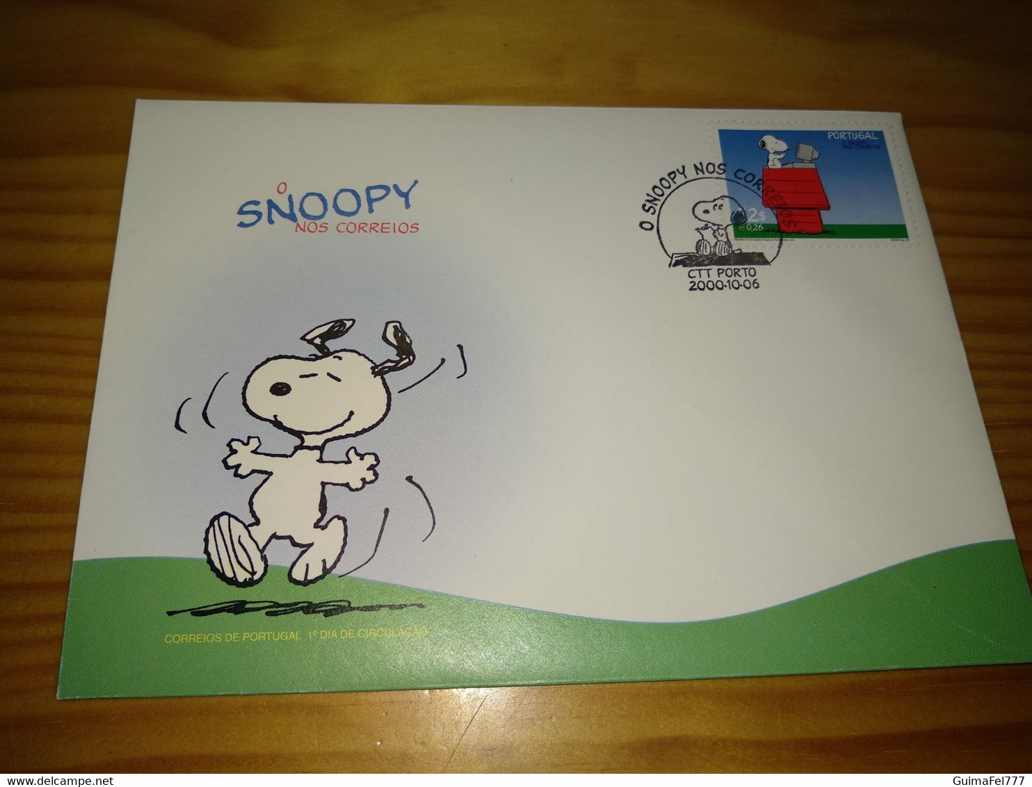06-10-2000 CTT Lisboa - Correio De Portugal - O Snoopy Nos Correios - 1.º DIA DE CIRCULAÇÃO - Autres & Non Classés