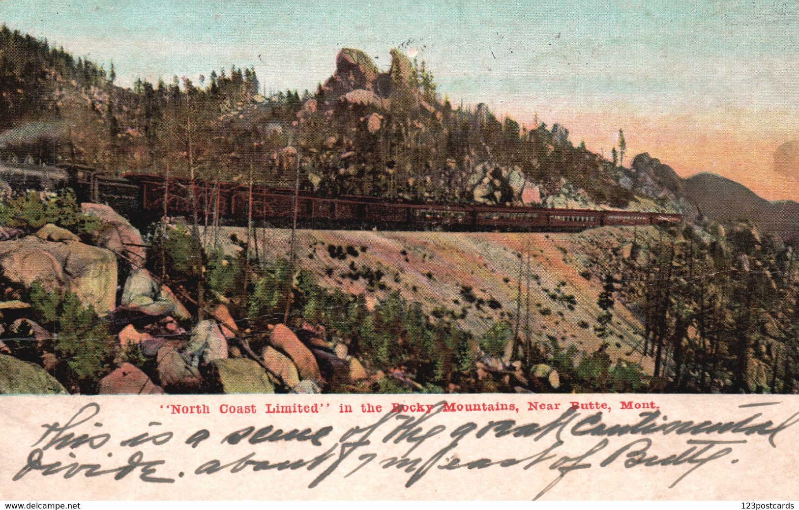 "North Coast Limited" In The Rocky Mountains, Near Butte, Montana - VERY RARE! - Butte