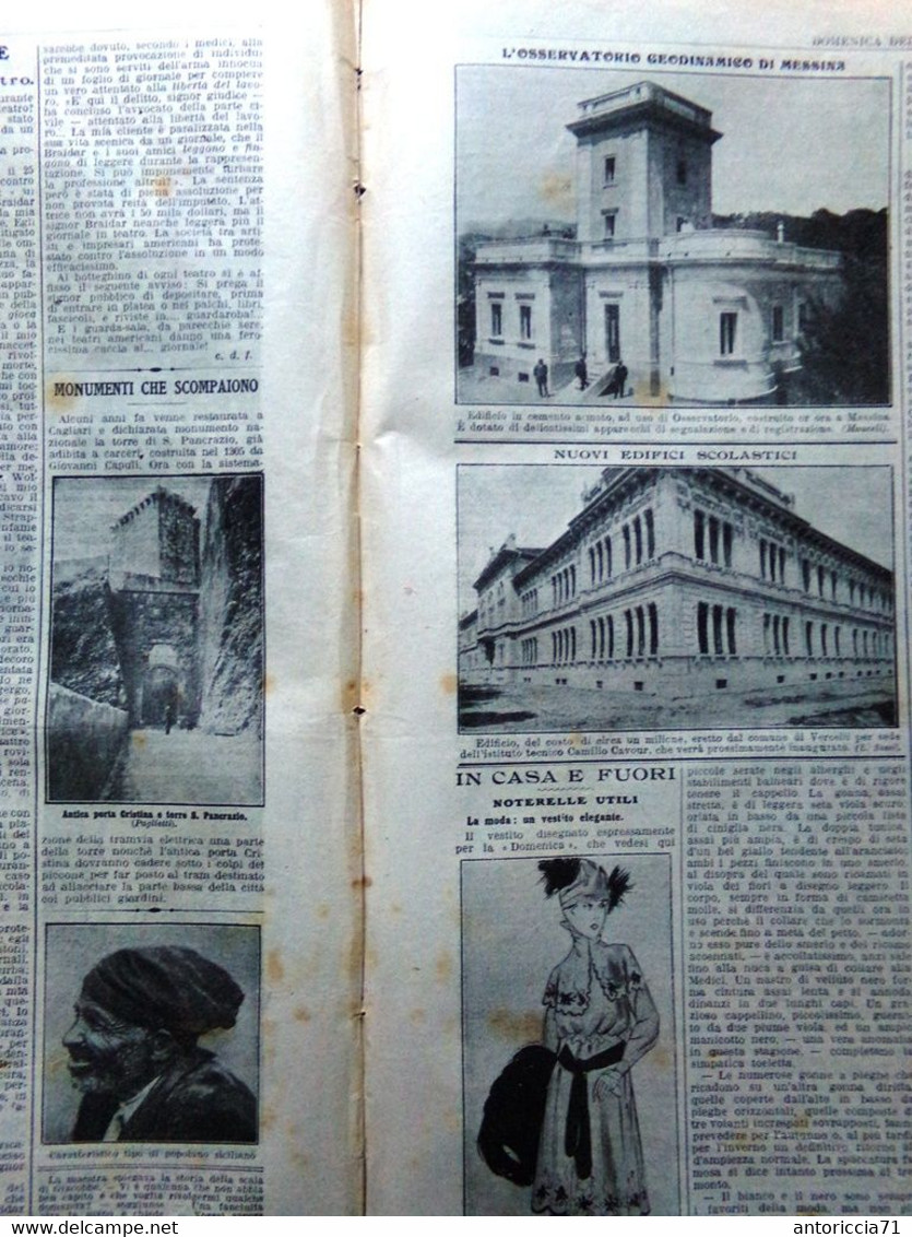 La Domenica Del Corriere 9 Agosto 1914 WW1 Guerra Austria Serbia San Pancrazio - War 1914-18