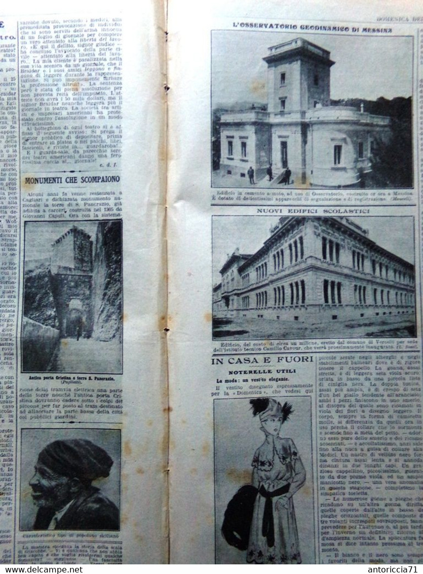 La Domenica Del Corriere 9 Agosto 1914 WW1 Guerra Austria Serbia San Pancrazio - Guerra 1914-18