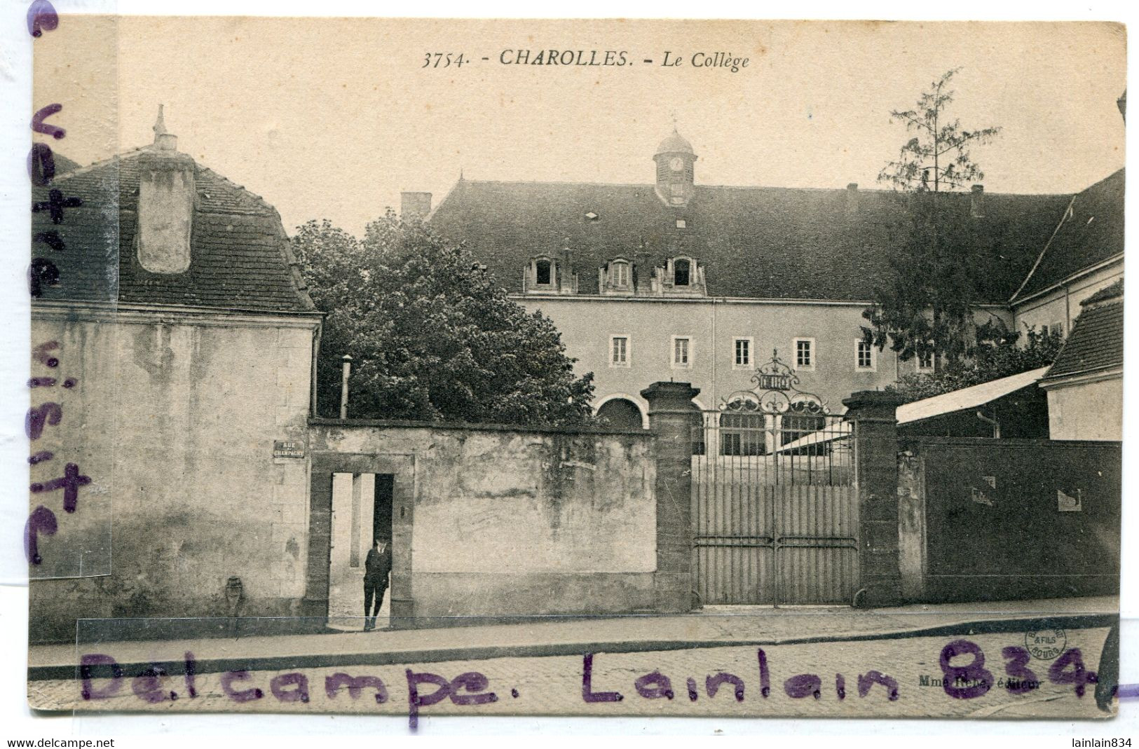 - 3754 - CHAROLLES - ( Saône Et Loire ), Le Collége, Cliché Peu Courant, écrite, épaisse, Coins Ok, TBE, Scans. - Charolles