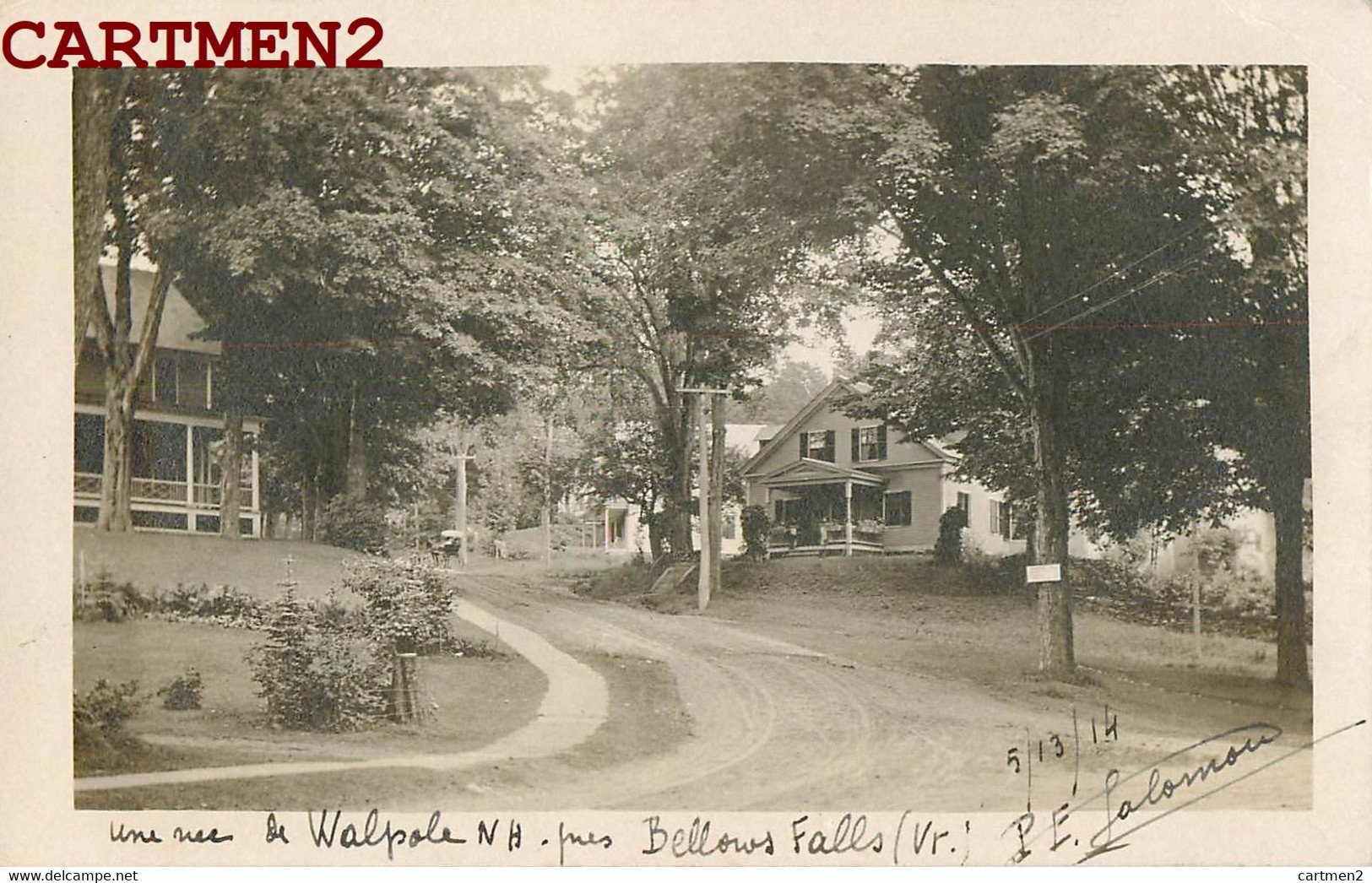 CARTE PHOTO : TOWNSVILLE WALPOLE BELLOUS FALLS VERMONT P.E. SALOMON AUSTRALIA - Townsville