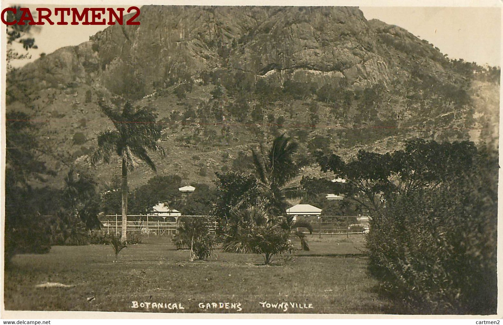 CARTE PHOTO : TOWNSVILLE BOTANICAL GARDENS QUEENSLAND J. LAURIE PHOTOGRAPHER KODAK  STUDIO AUSTRALIA - Townsville