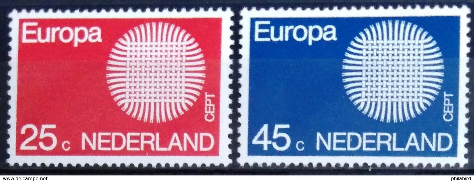 EUROPA 1970 - PAYS-BAS                    N° 914/915                      NEUF** - 1970